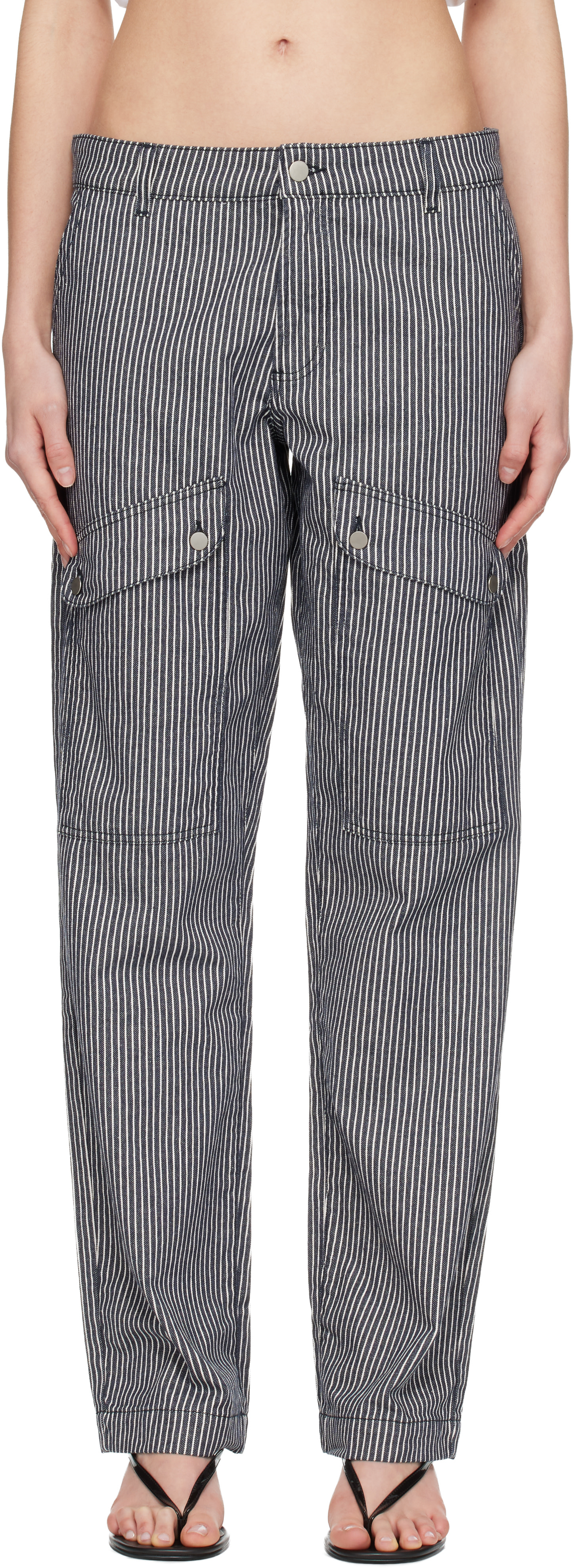 Gimaguas: Navy Brixton Trousers | SSENSE
