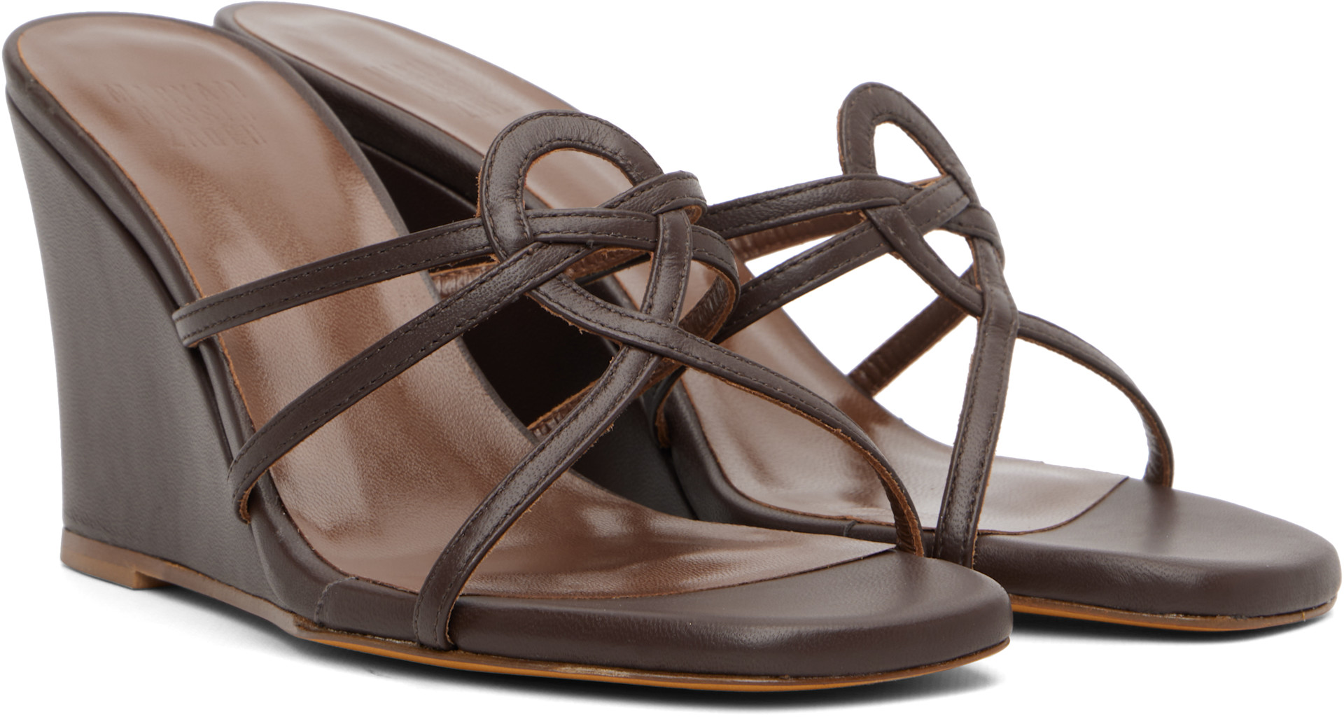 Maryam Nassir Zadeh: Brown Opera Wedge Heeled Sandals | SSENSE