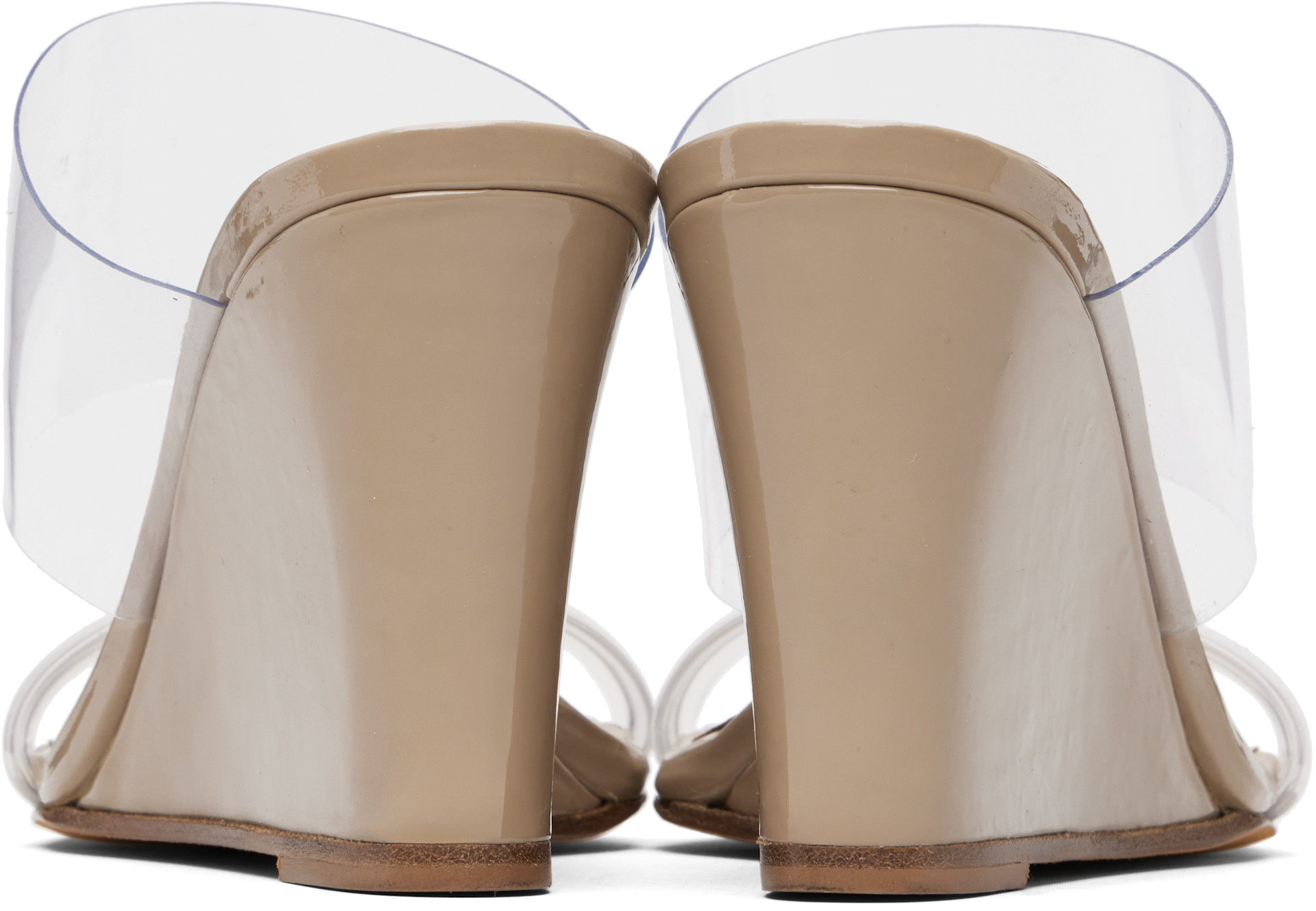 Maryam Nassir Zadeh: Beige Olympia Wedge Heeled Sandals | SSENSE