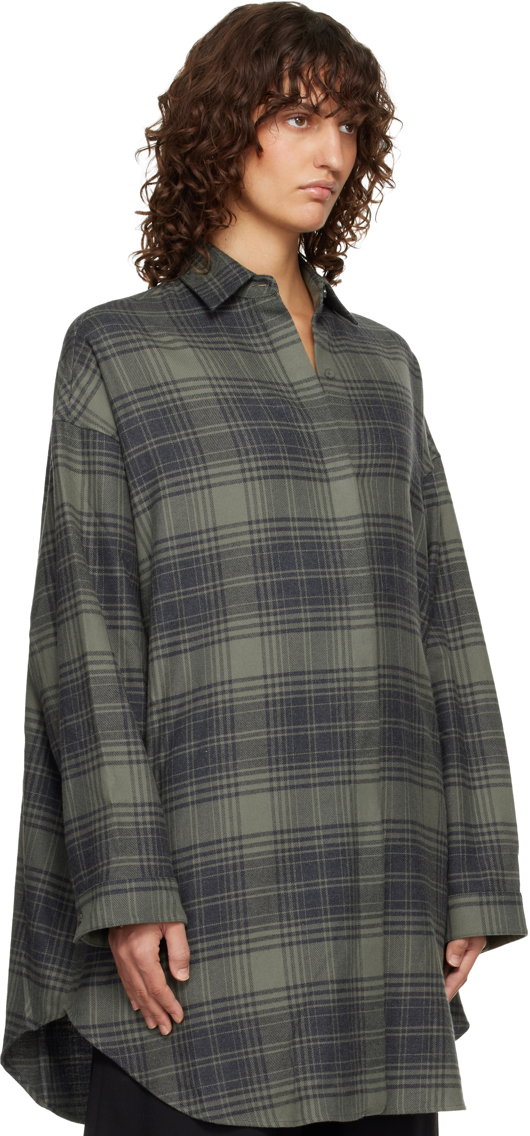 Fear of God: Gray & Khaki Relaxed Shirt | SSENSE