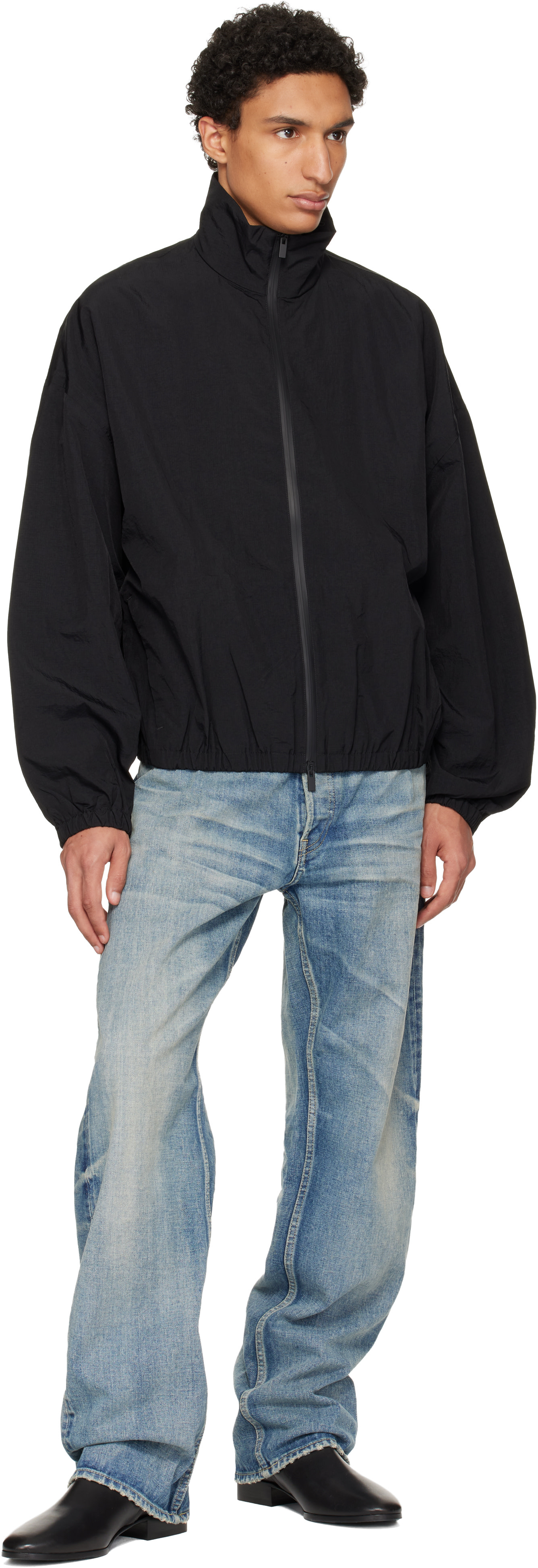 デニム/ジーンズ fearofgod ssense Fear of God: Blue Straight 5 Pocket Jeans | SSENSE