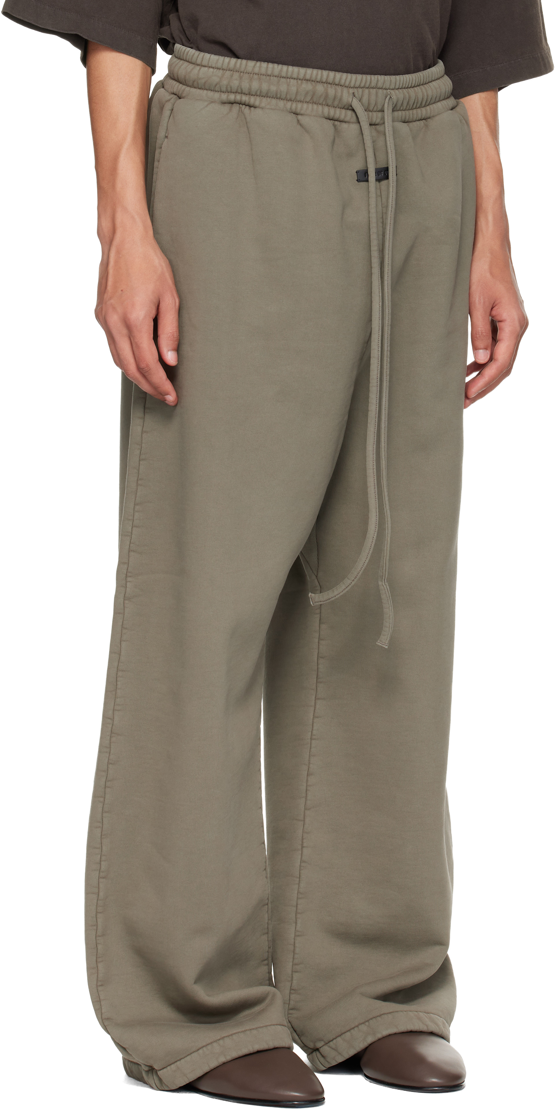 Fear of God: Khaki Wide Leg Sweatpants | SSENSE