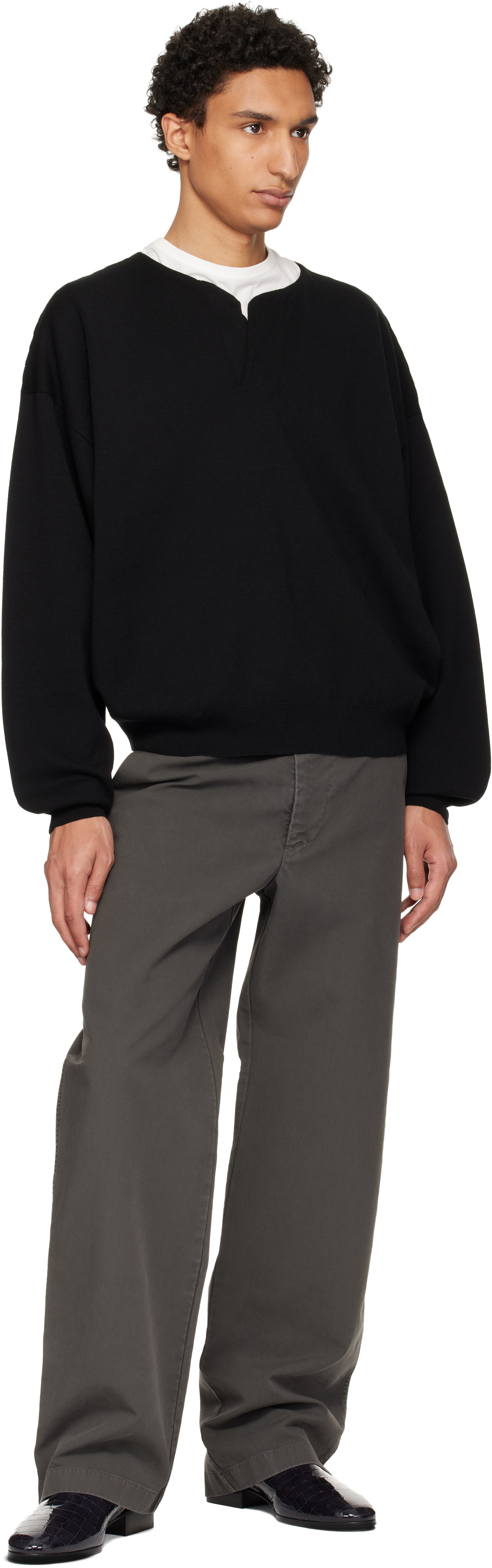 Fear of God: Gray Garment Dyed Cotton Casual Trousers | SSENSE