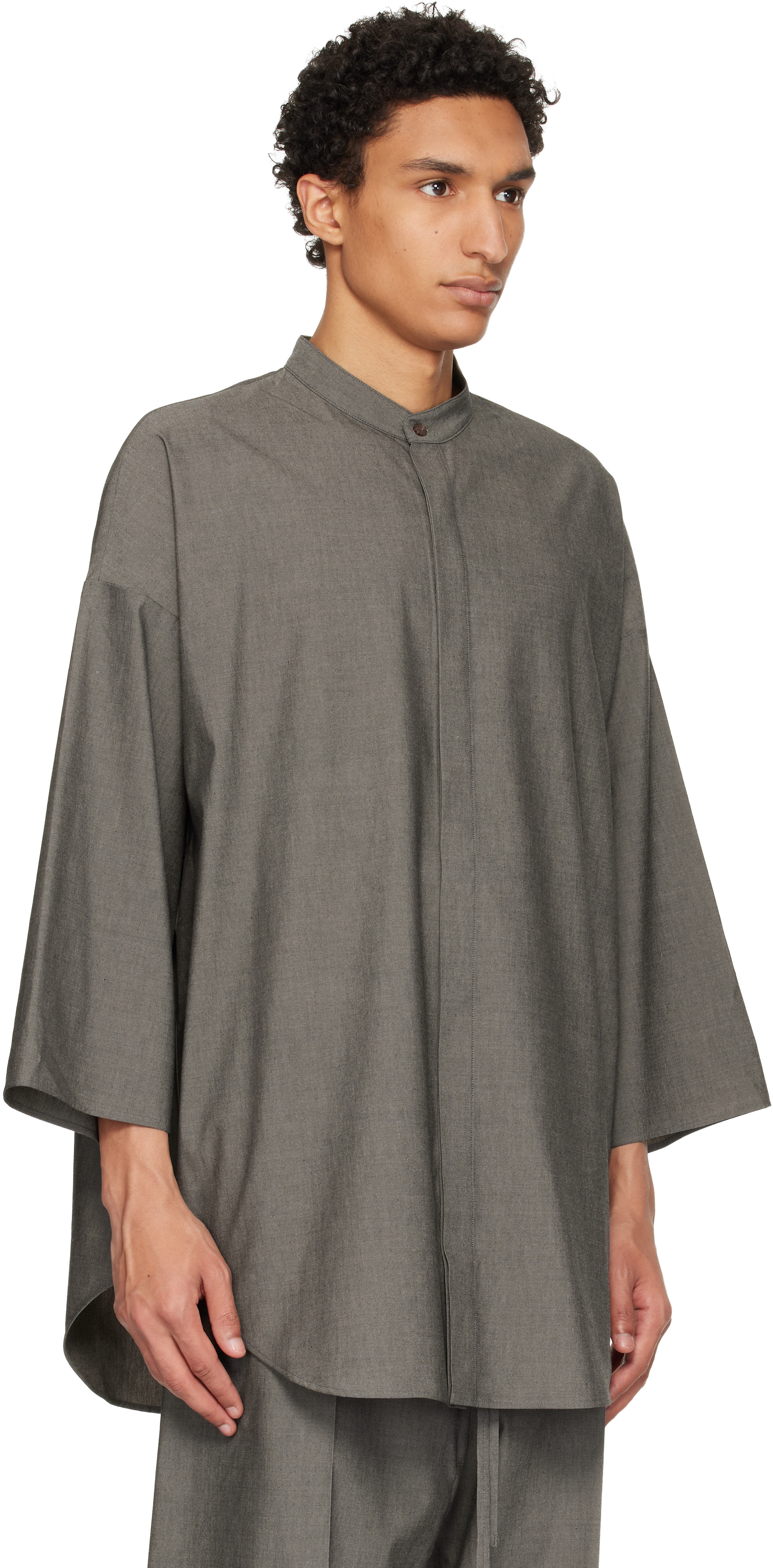 Fear of God: グレー コットン ウール オックスフォード リラックス