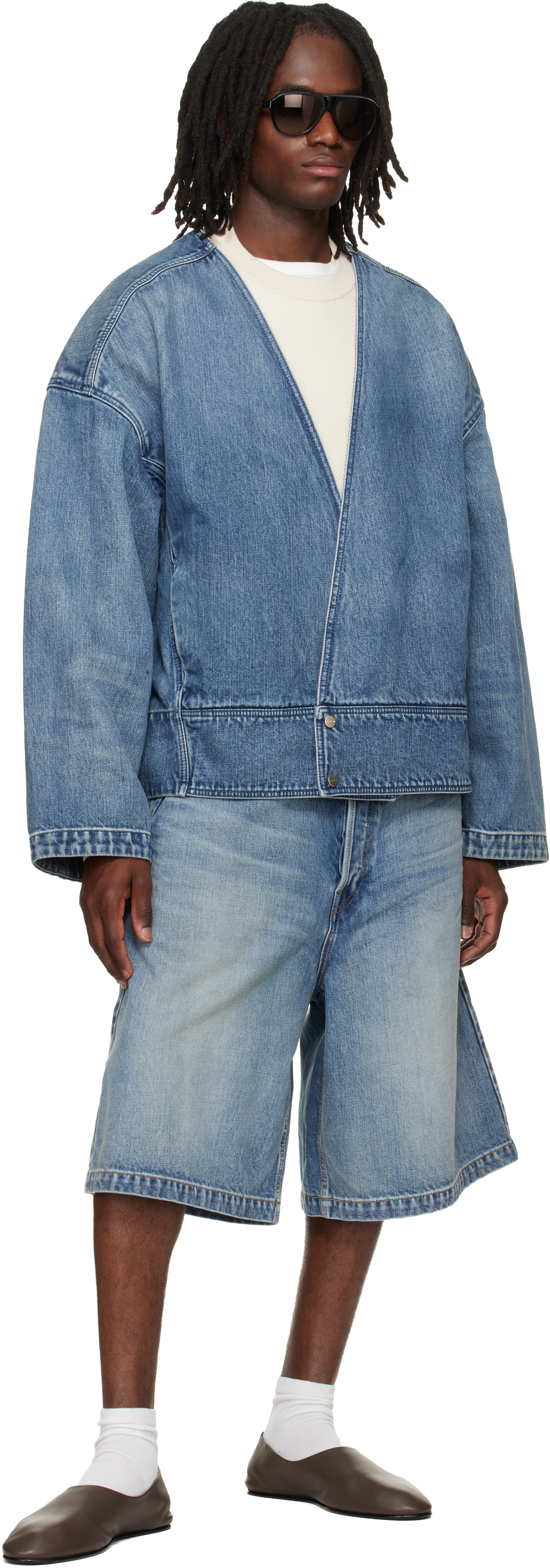 Fear of God: インディゴ ユーティリティ デニムショートパンツ