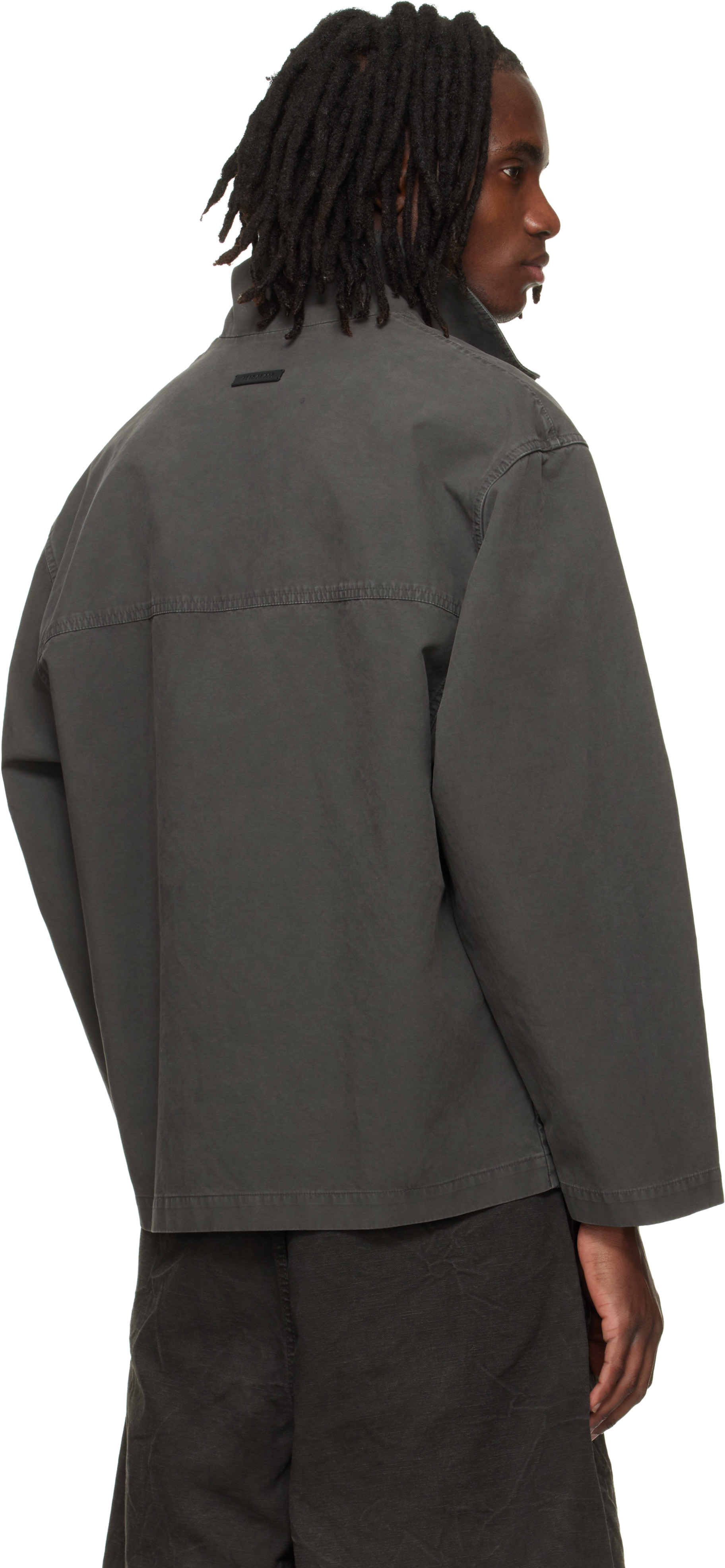 Fear of God: Gray Garment Dyed Cotton Sport Jacket | SSENSE