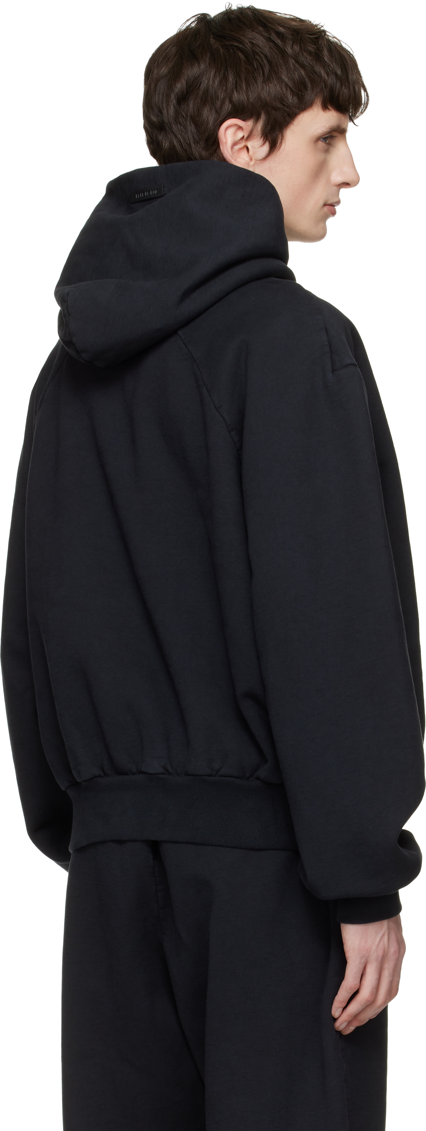 Fear of God: ブラック Sunfaded Classic Half Raglan Pocket フーディ