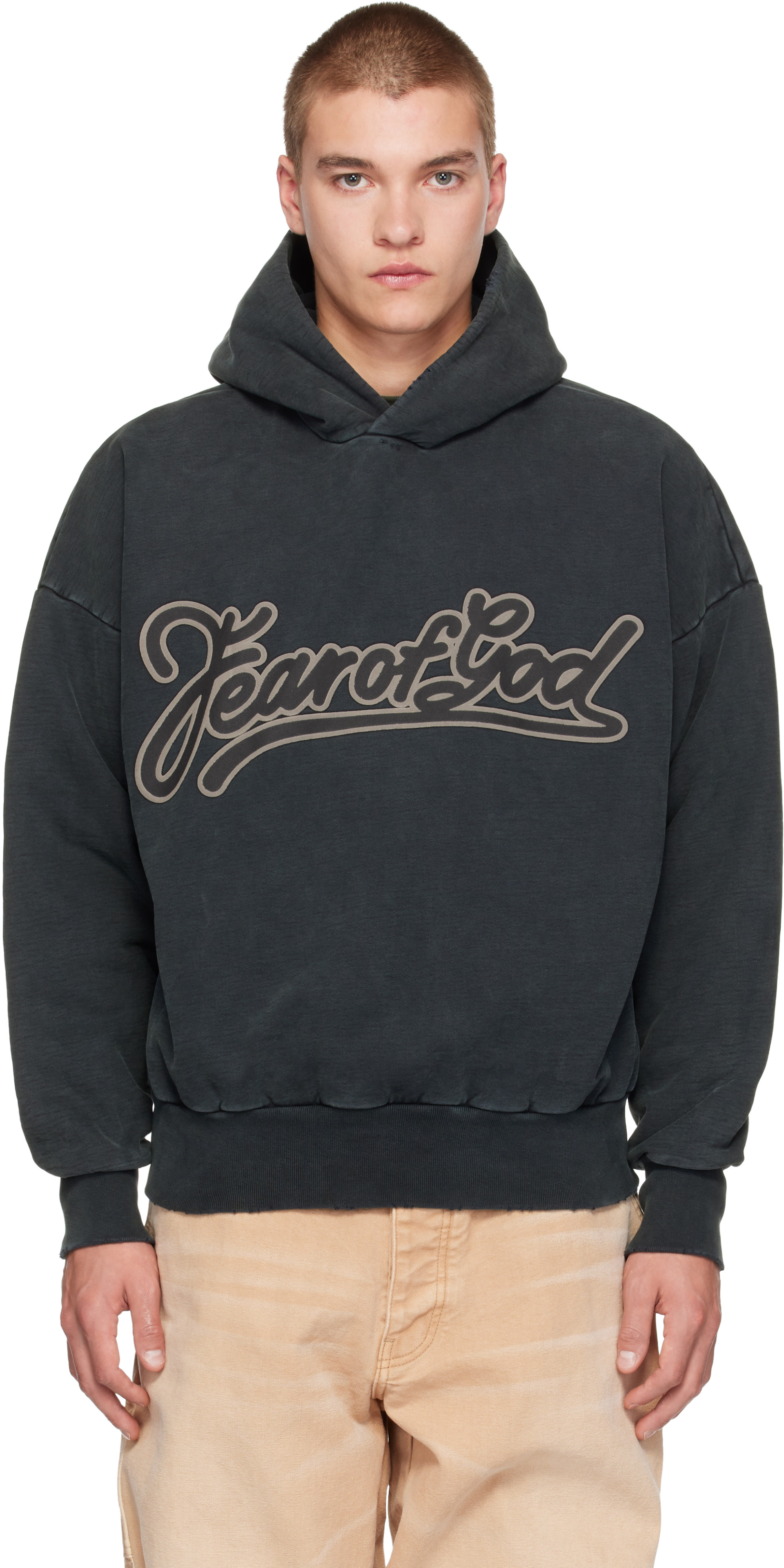Fear of God - Pull à capuche noir à coupe classique
