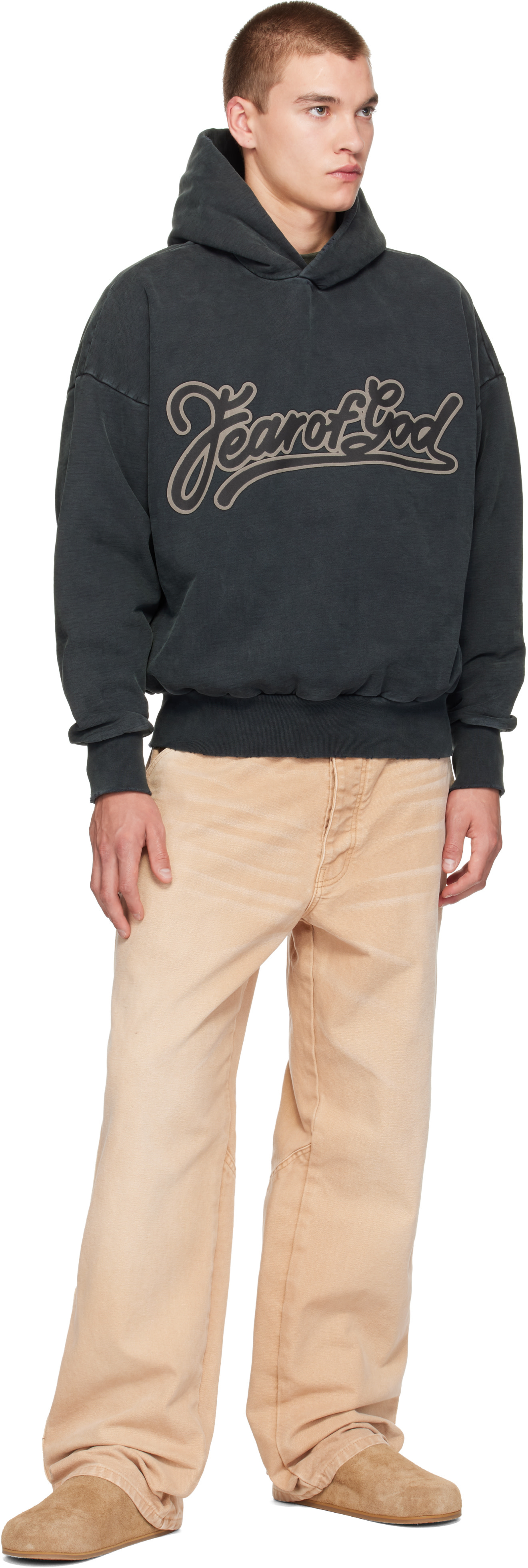 Fear of God - Pull à capuche noir à coupe classique