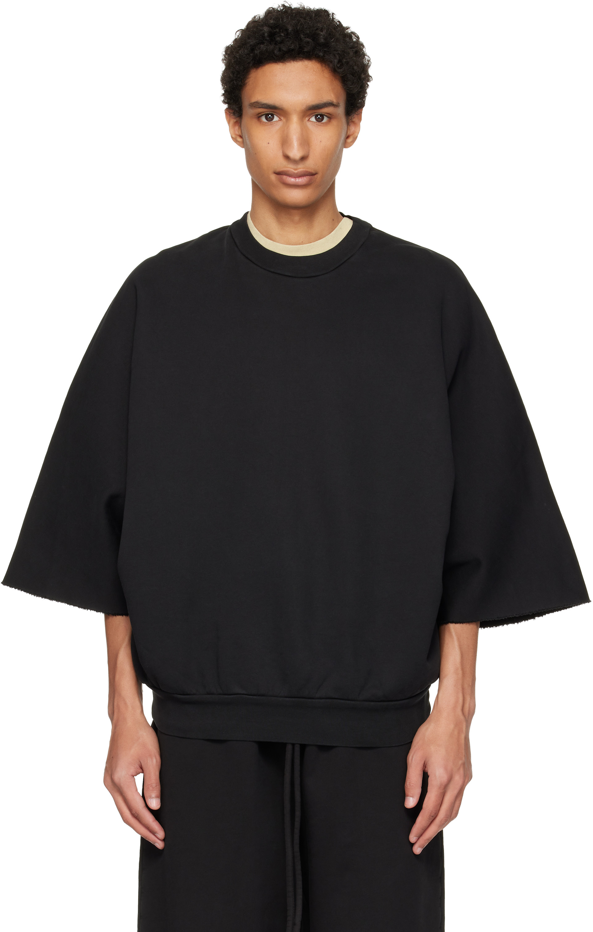 Fear of God - Pull molletonné noir à bords bruts