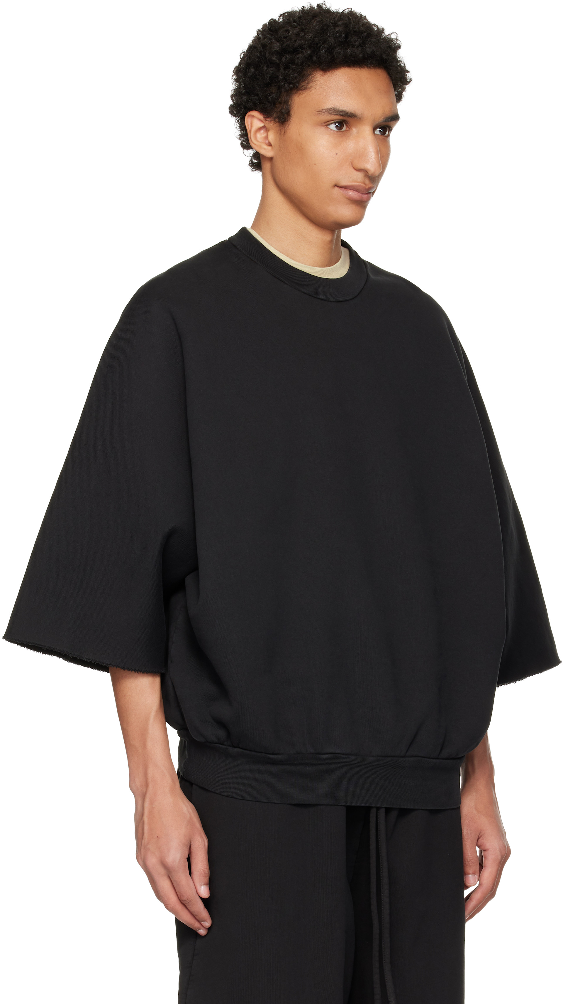 Fear of God - Pull molletonné noir à bords bruts