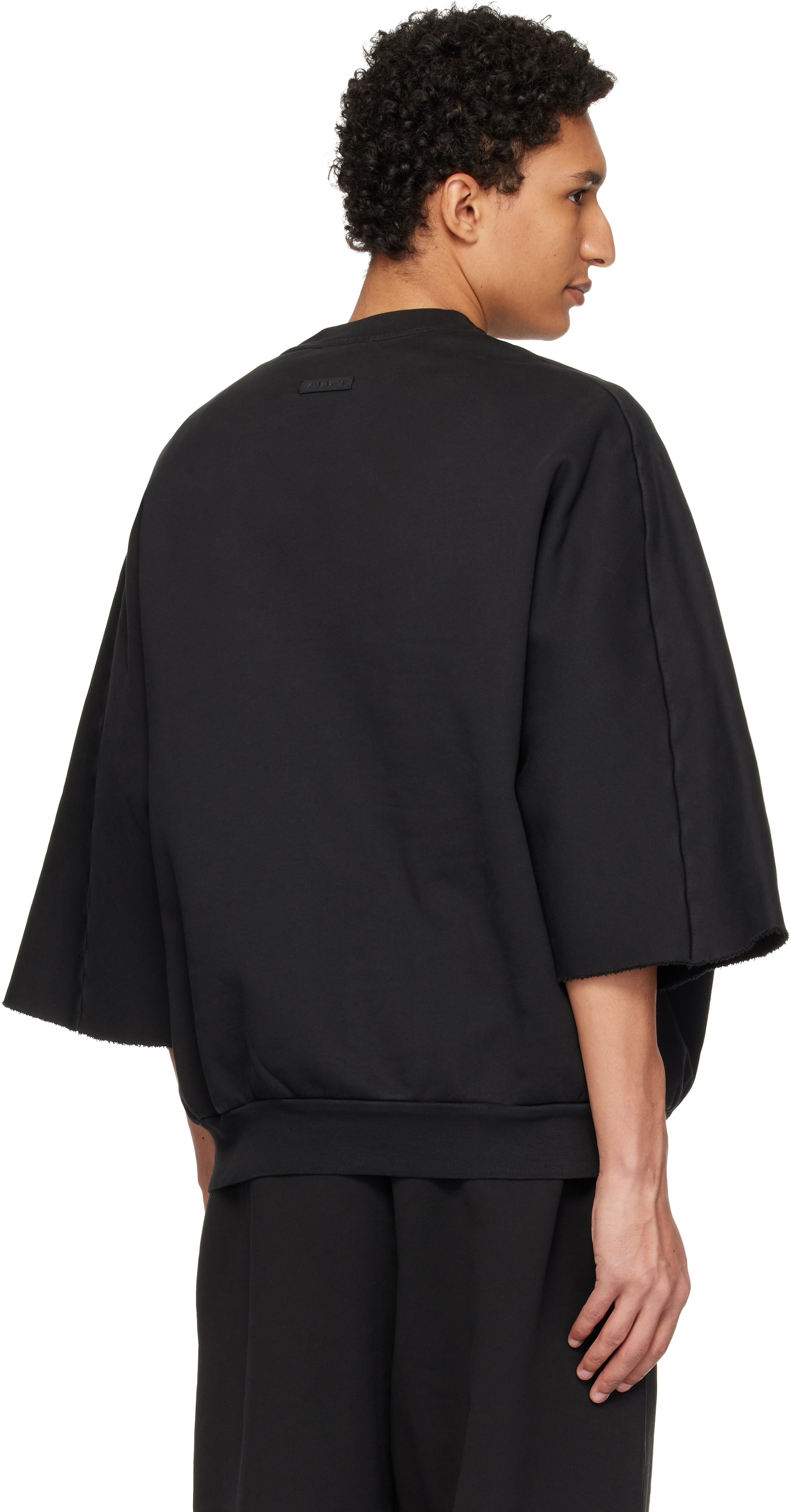 Fear of God - Pull molletonné noir à bords bruts