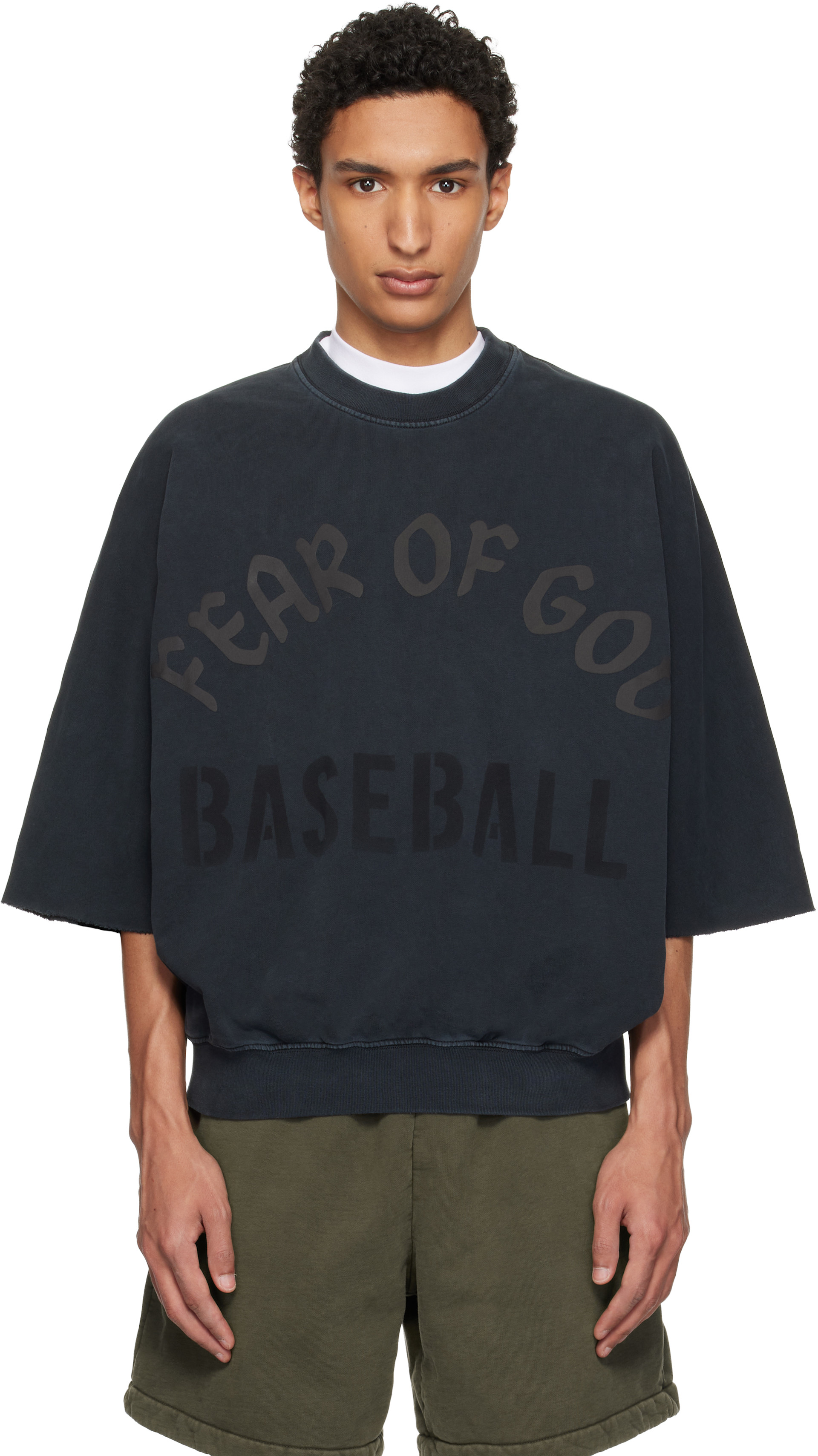 Fear of God - Pull molletonné 'Baseball' noir à bords bruts