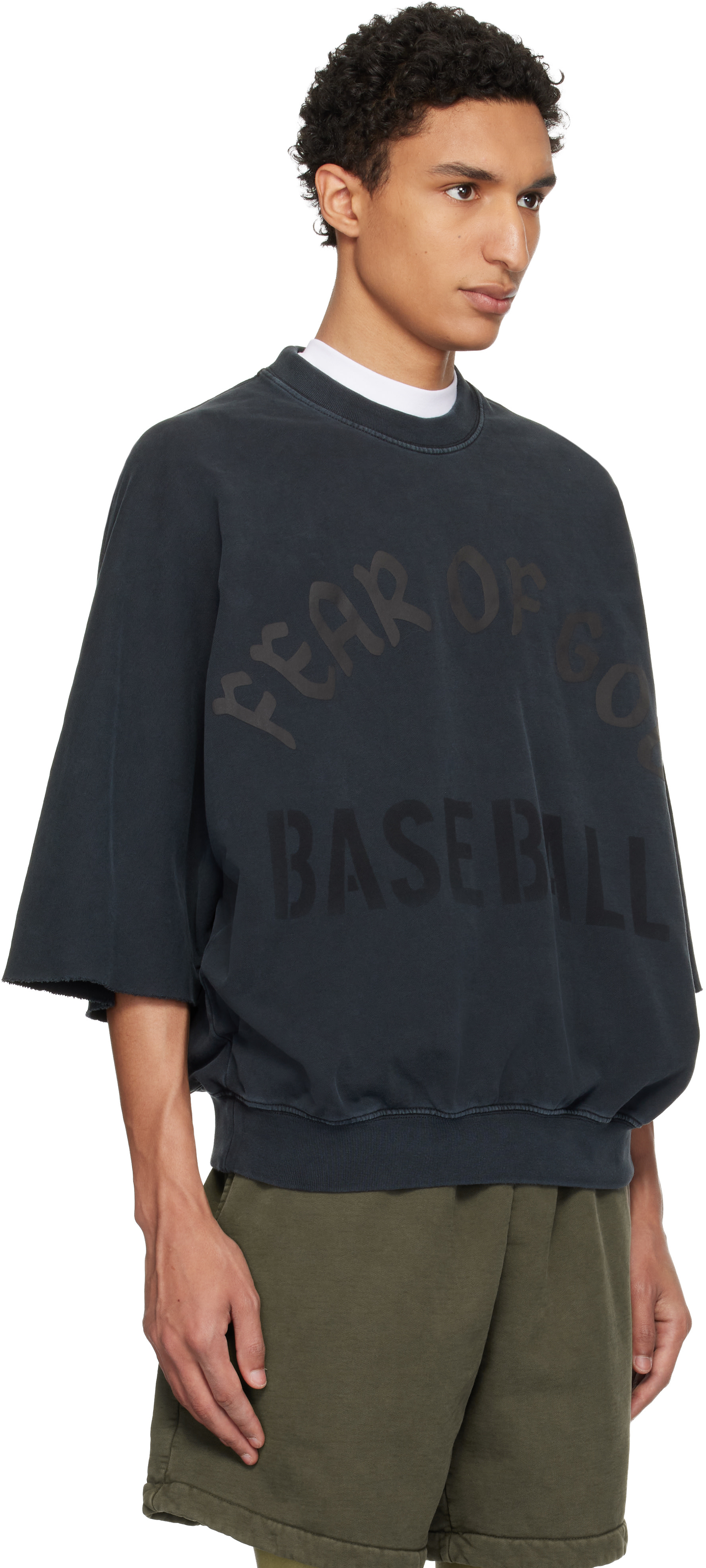 Fear of God - Pull molletonné 'Baseball' noir à bords bruts