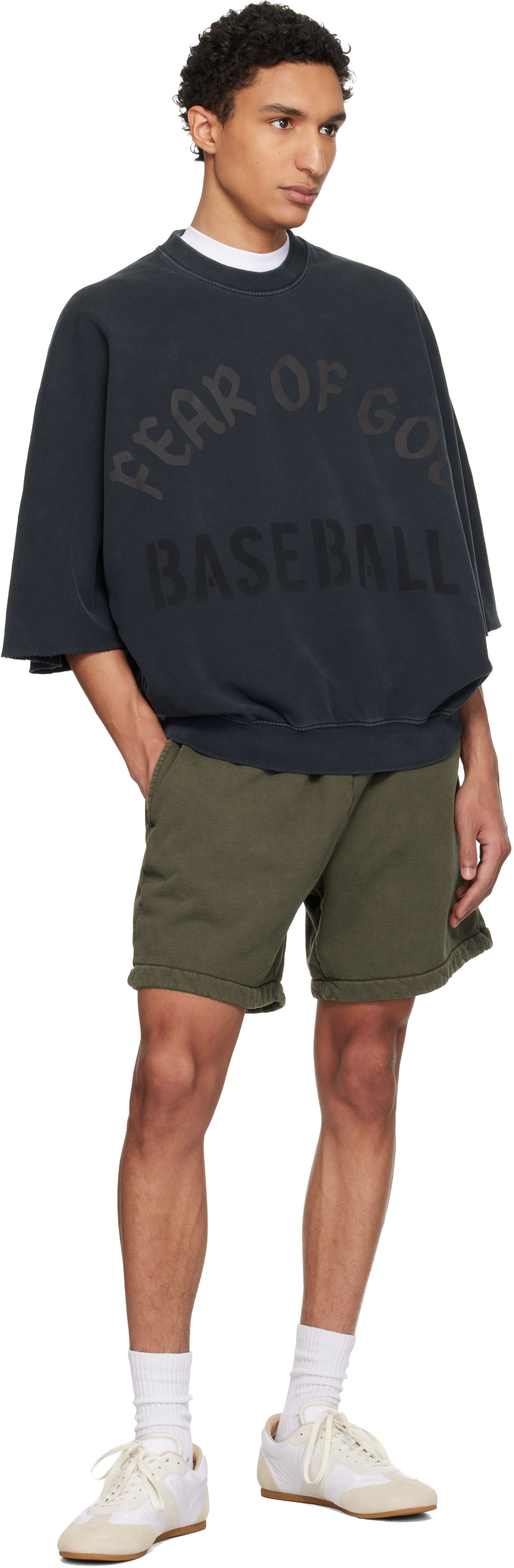 Fear of God - Pull molletonné 'Baseball' noir à bords bruts