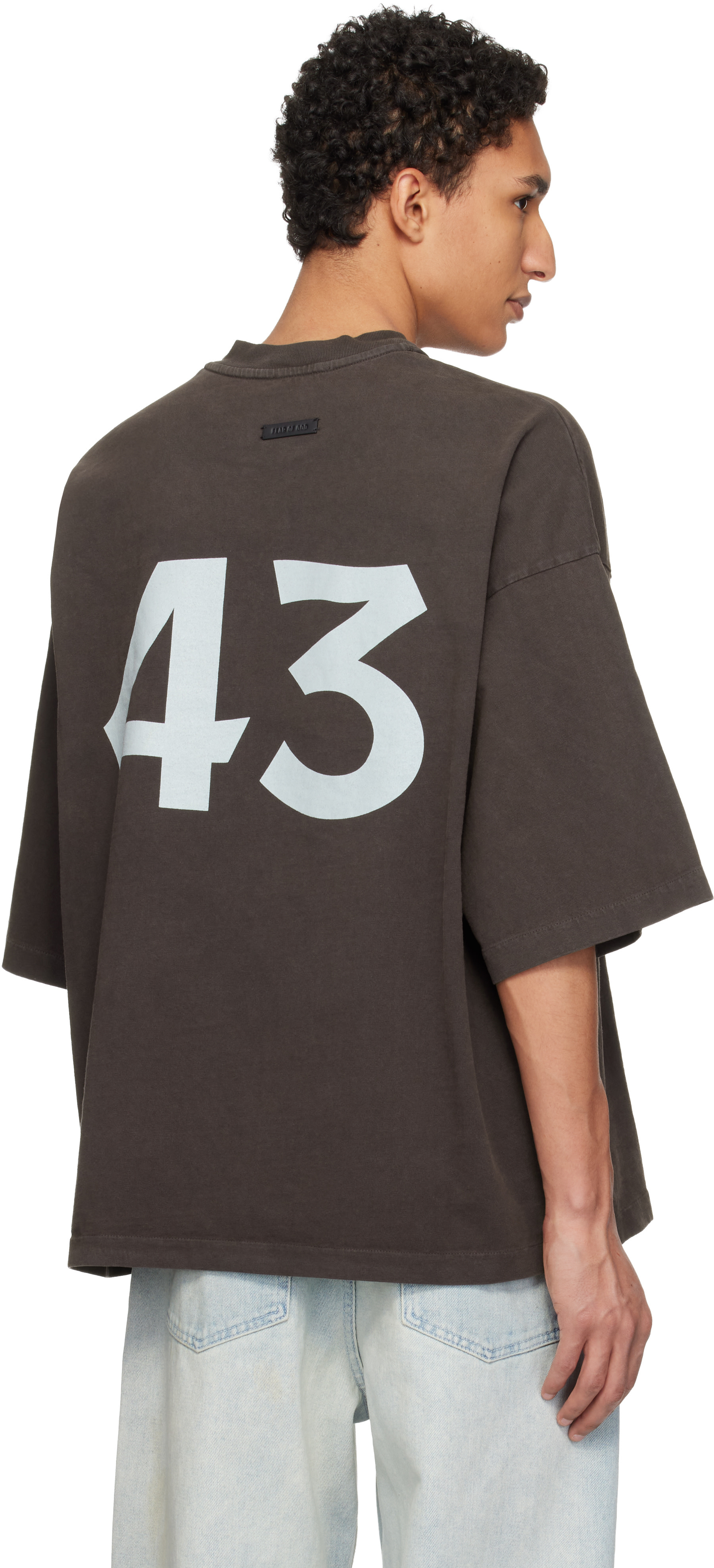 Fear of God: Brown 'Fear Of God 43' Short Sleeve T-shirt | SSENSE