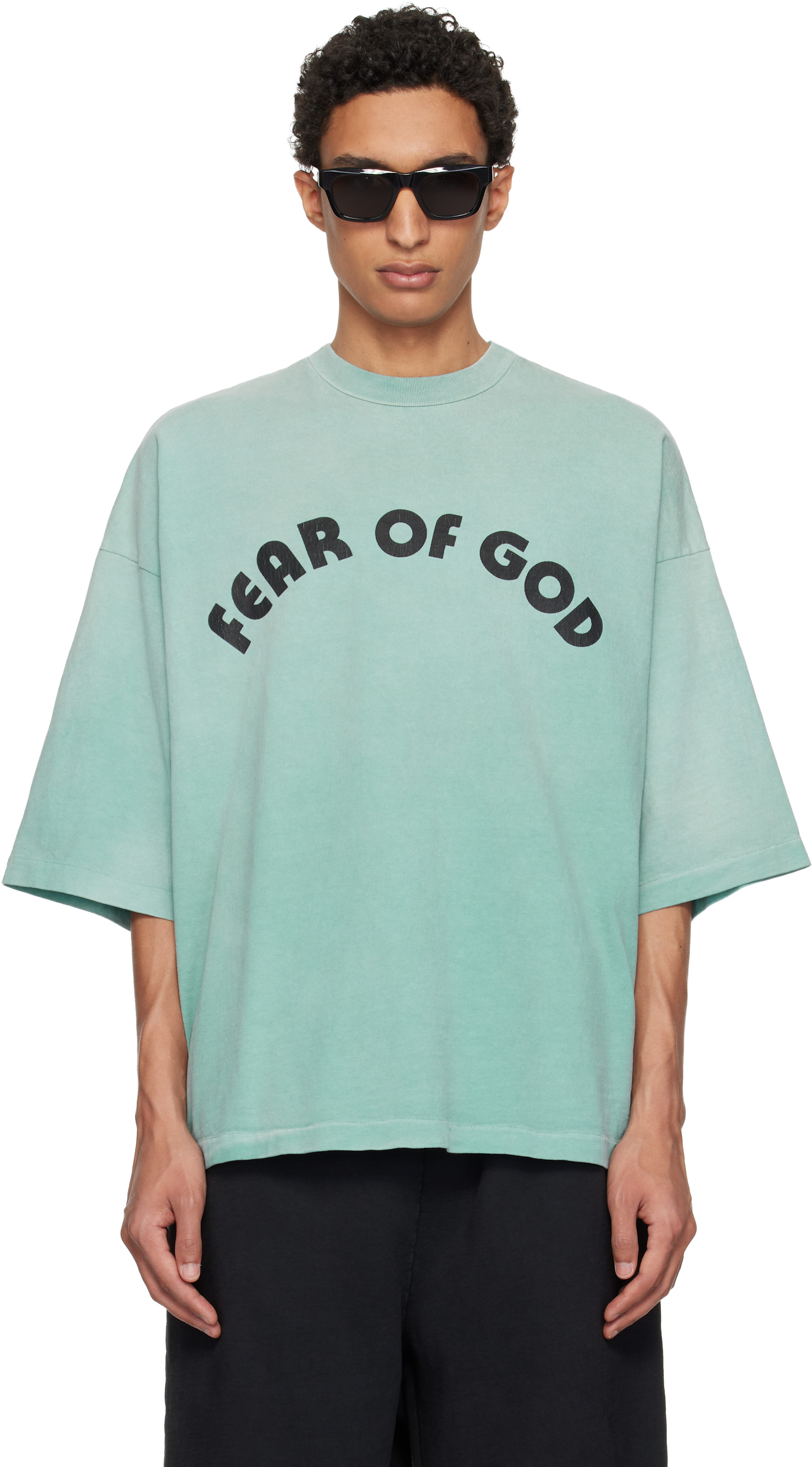 Fear of God: Blue 'Fear Of God 26' T-shirt | SSENSE United Kingdom