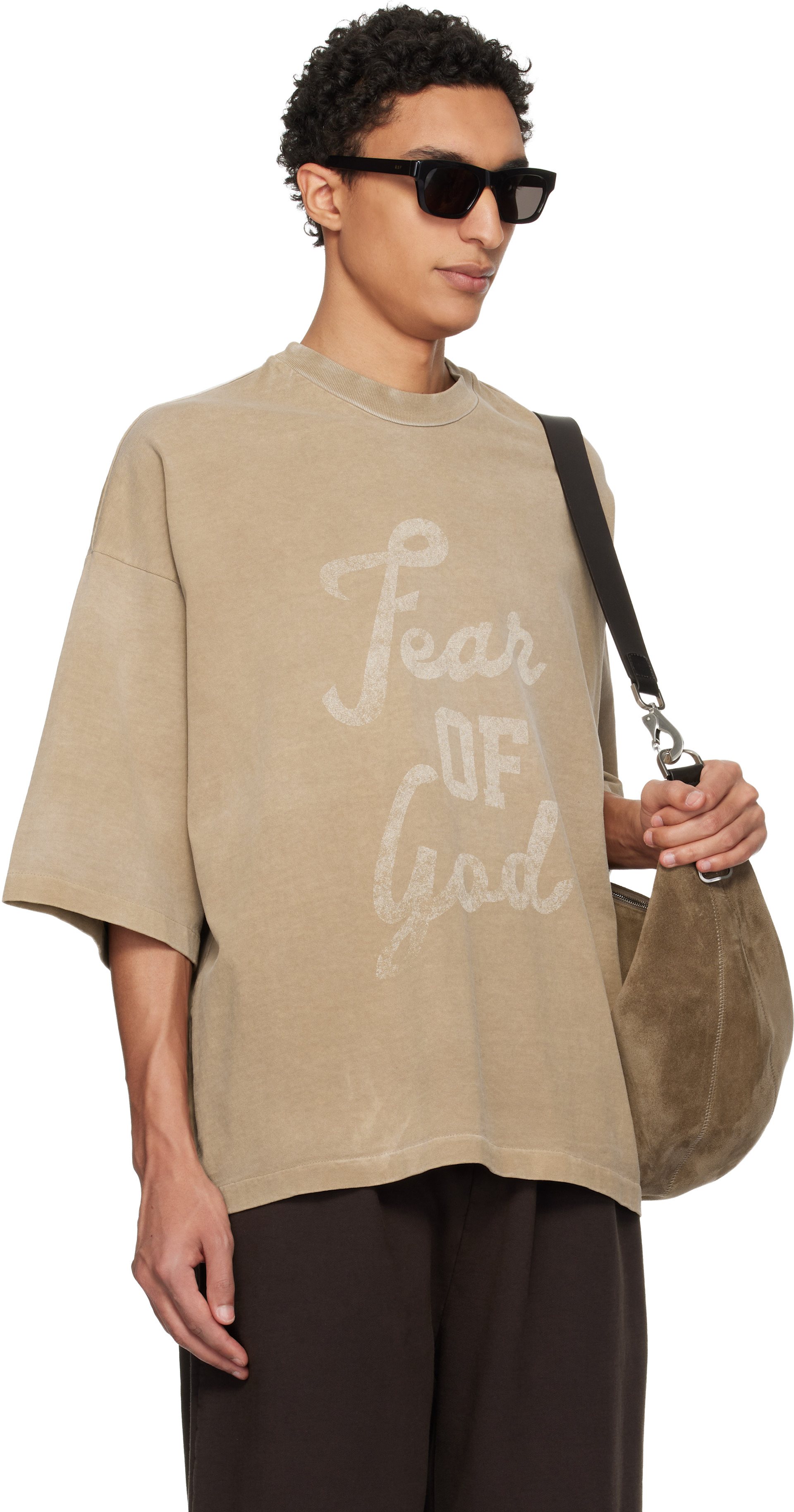 Fear of God: ベージュ 'Fear Of God 9' Tシャツ | SSENSE 日本