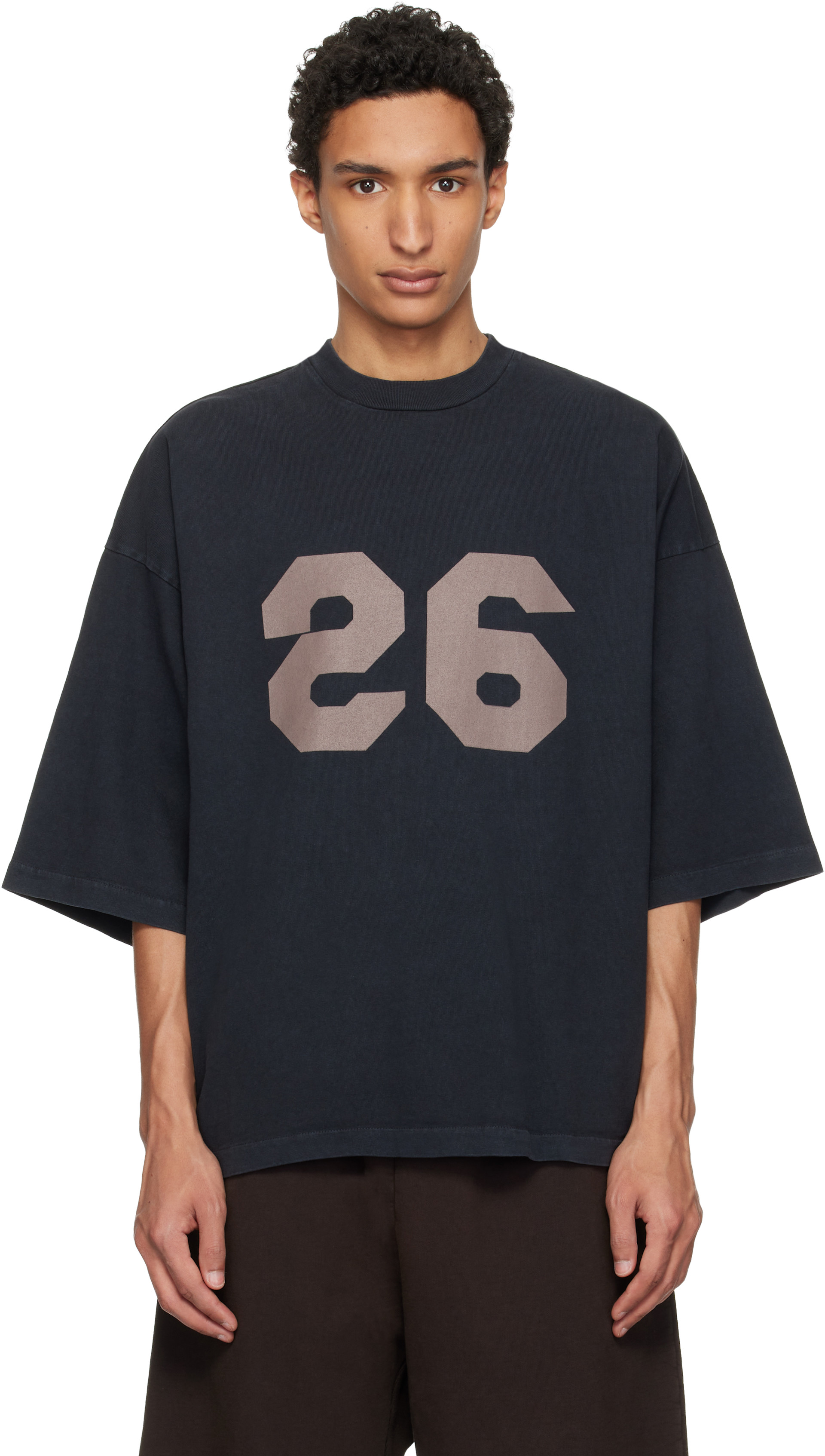 Fear of God: Black '26' T-shirt | SSENSE