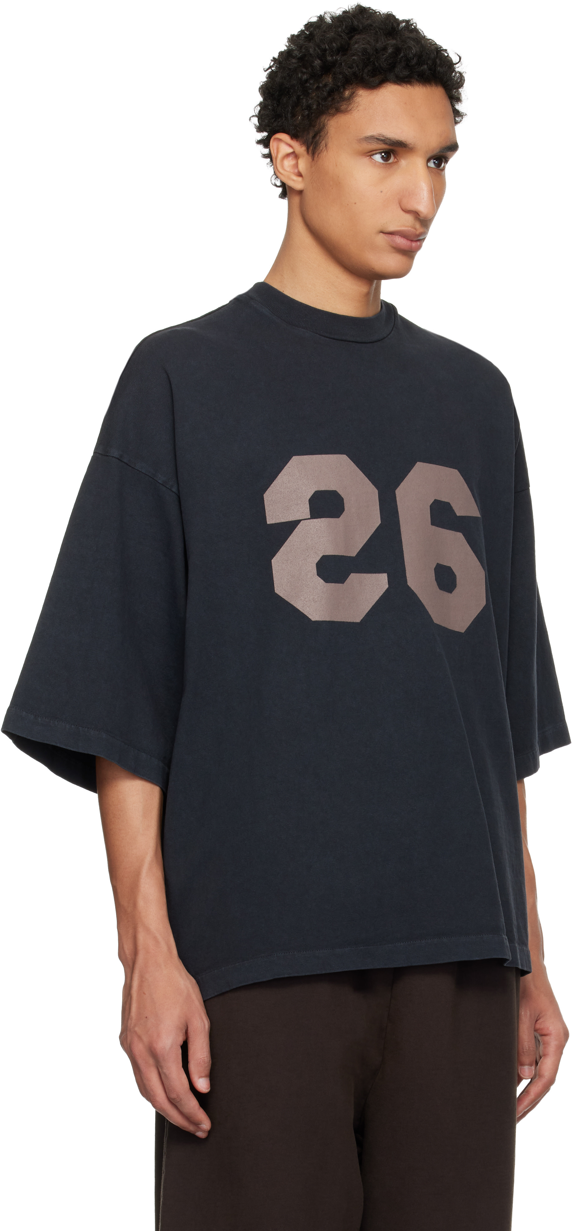 Fear of God: Black '26' T-shirt | SSENSE