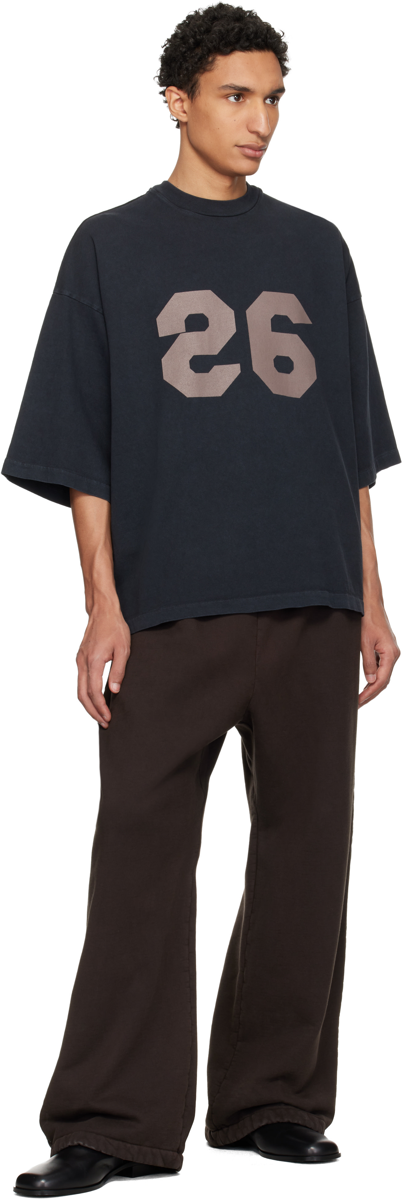 Fear of God: Black '26' T-shirt | SSENSE Denmark