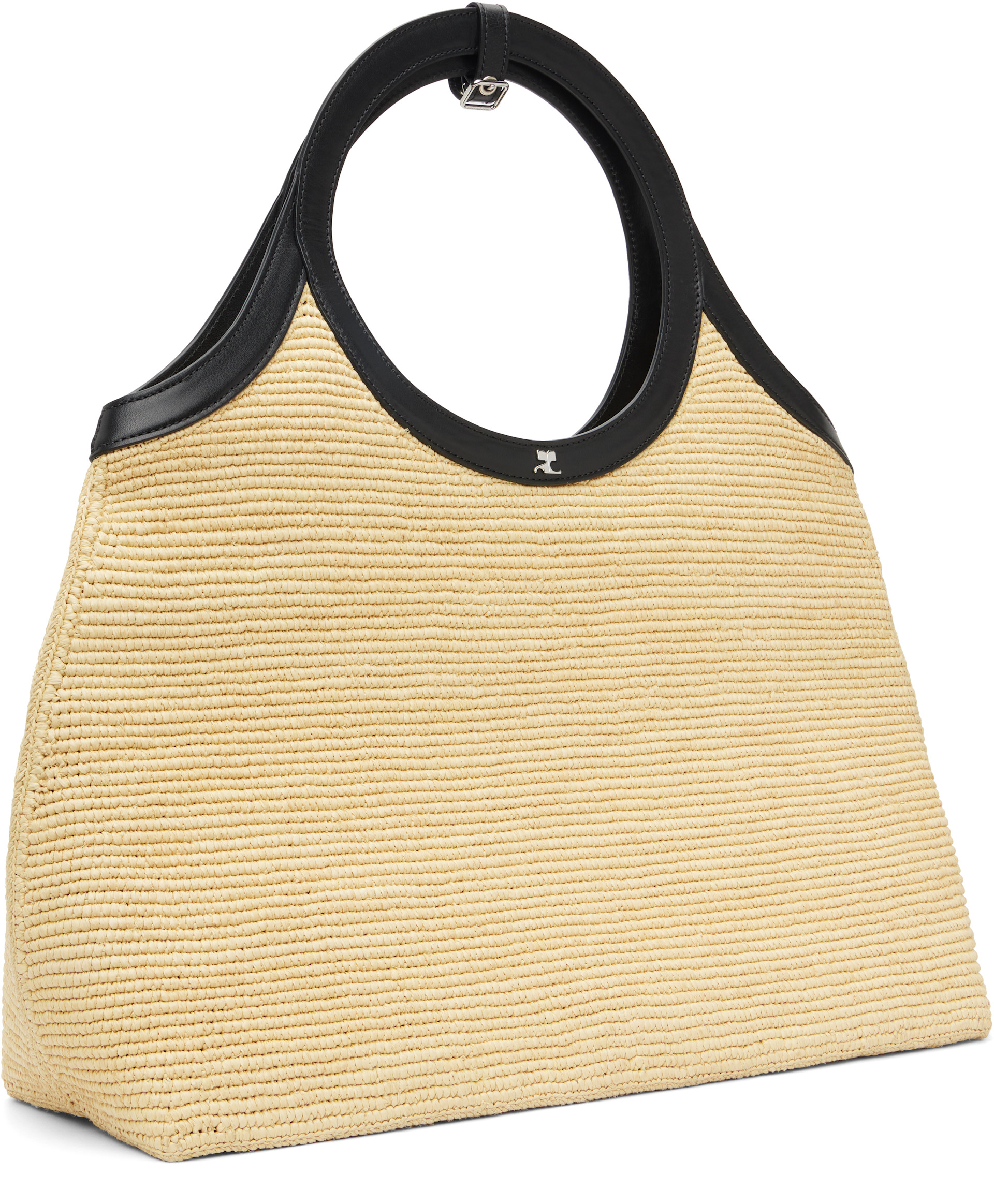 Courrèges: ベージュ Raphia Holy Day トートバッグ | SSENSE 日本
