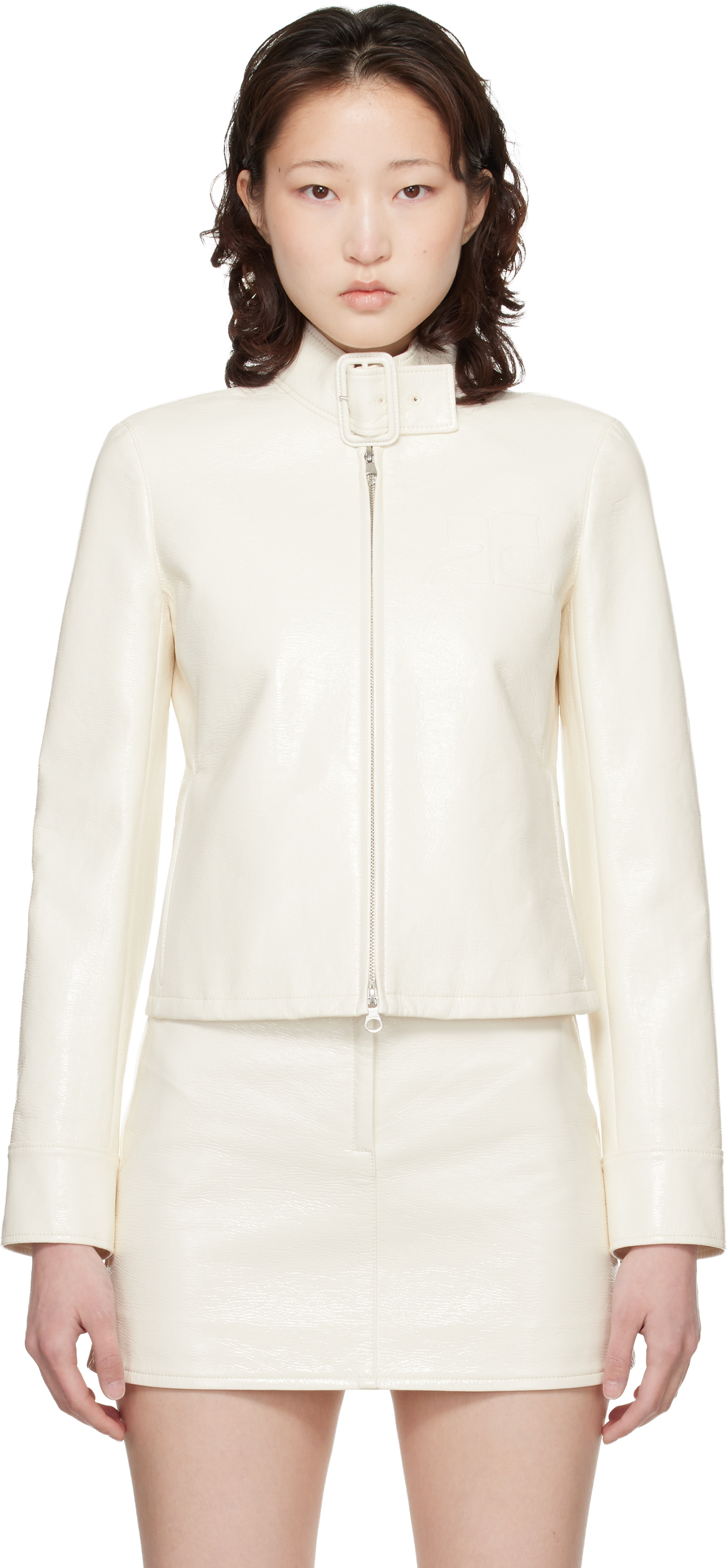 Courrèges: Off-White City Vinyl Jacket | SSENSE
