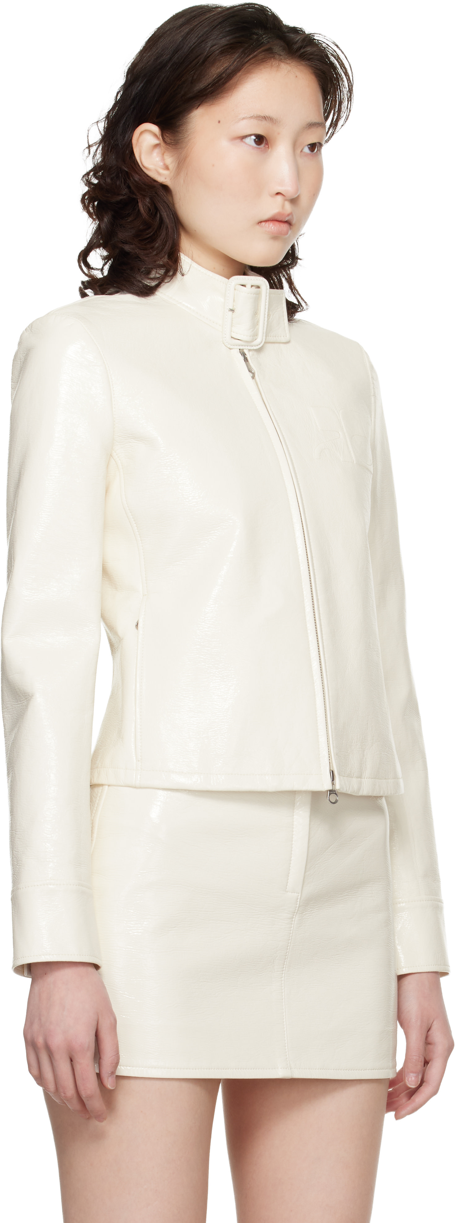 Courrèges: Off-White City Vinyl Jacket | SSENSE