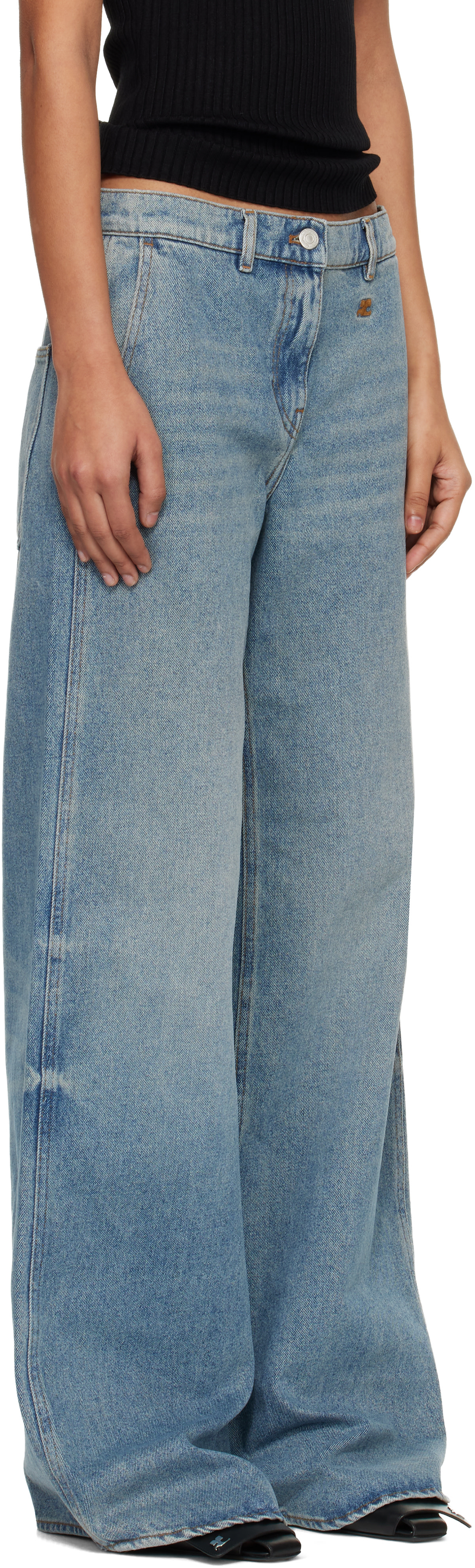 Courrèges - Jean ample Hammer bleu en denim