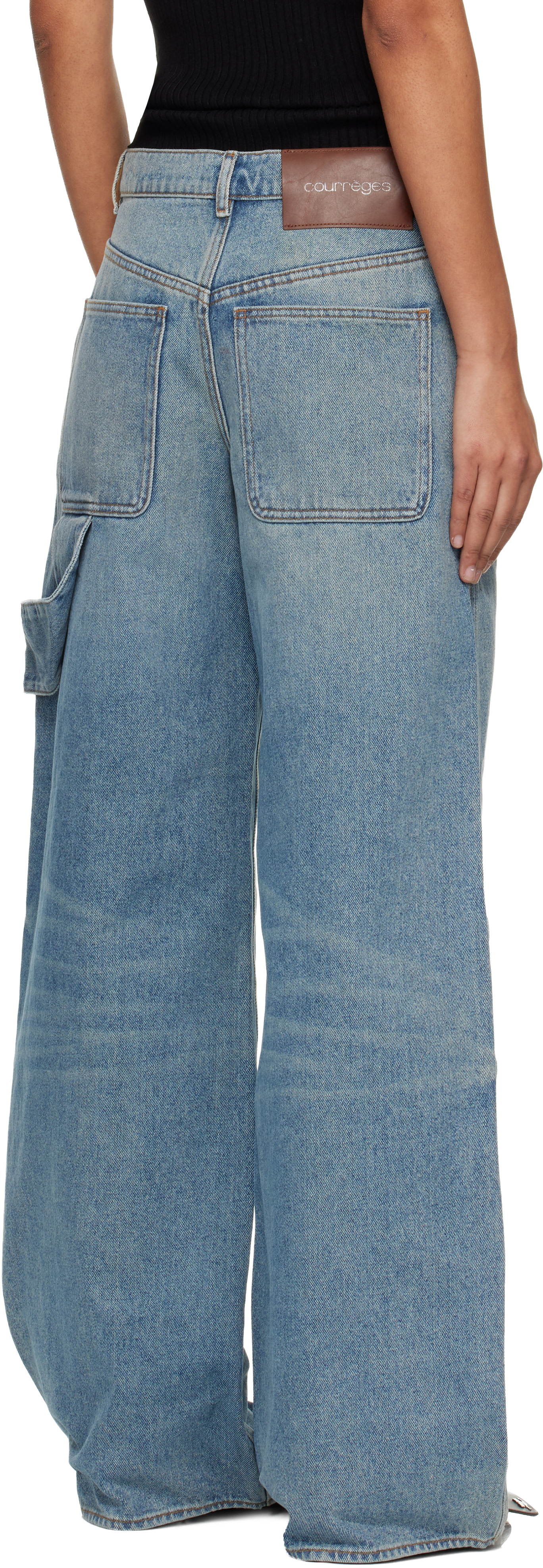 Courrèges - Jean ample Hammer bleu en denim