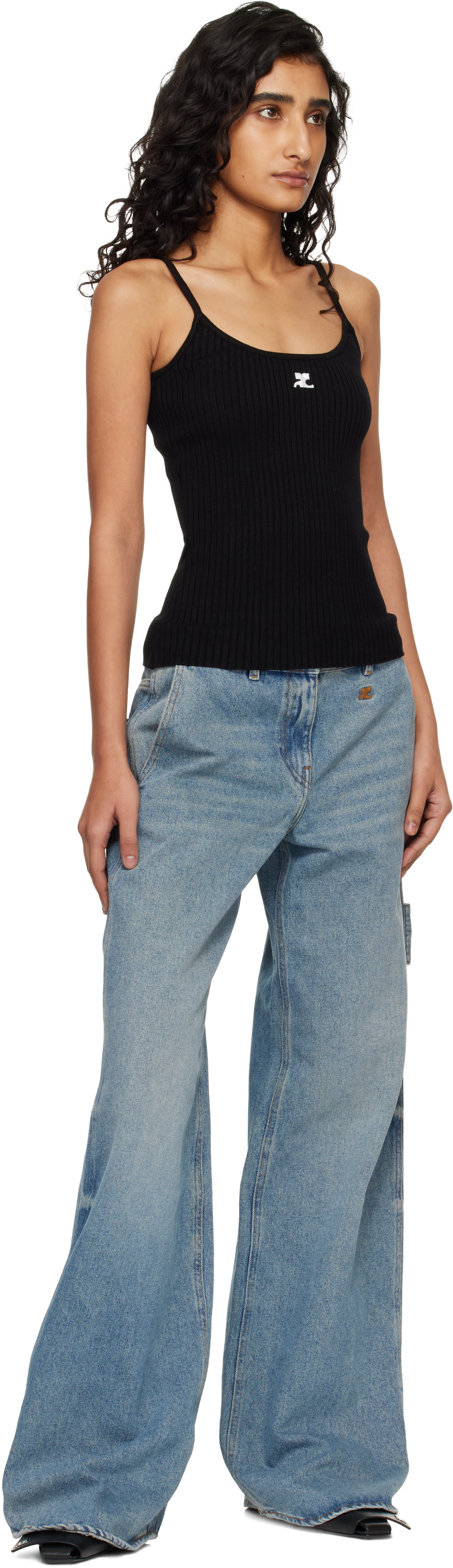 Courrèges - Jean ample Hammer bleu en denim