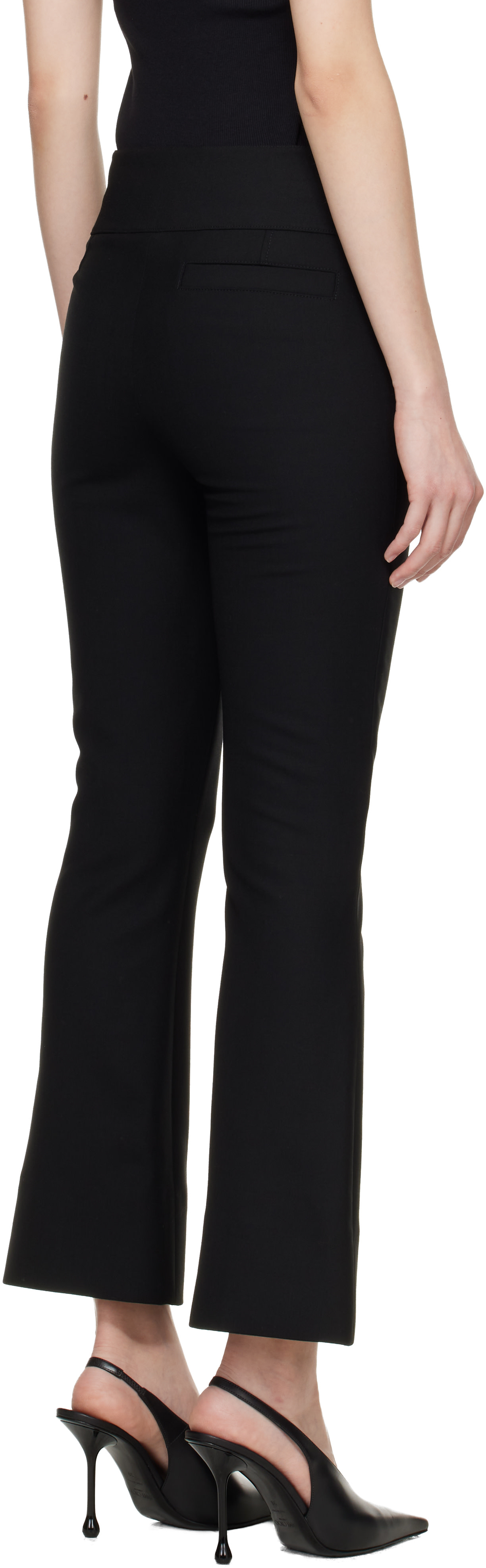 Courrèges - Black Heritage Cropped Bootcut Trousers