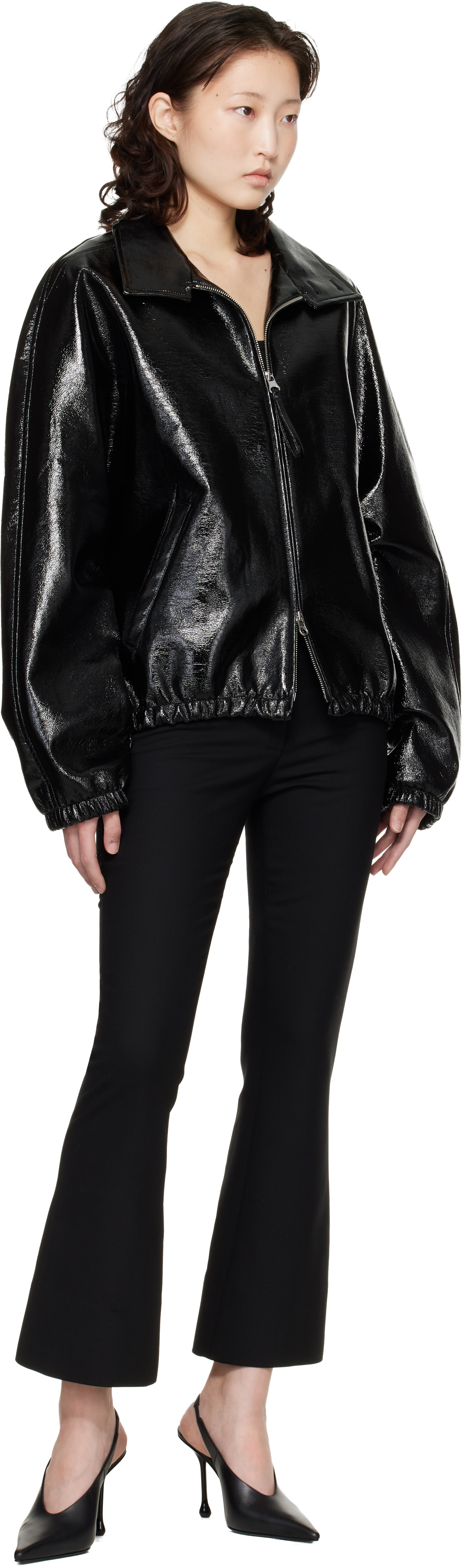Courrèges - Black Heritage Cropped Bootcut Trousers