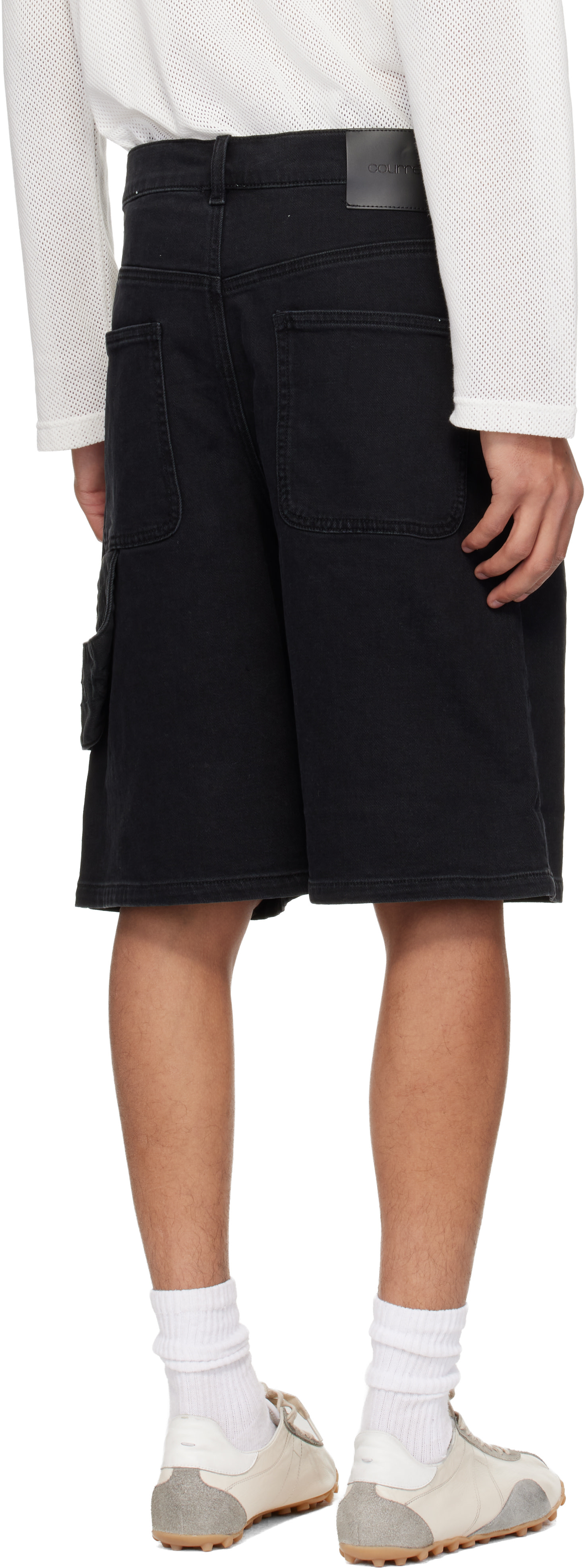 Courrèges - Short Hammer noir en denim
