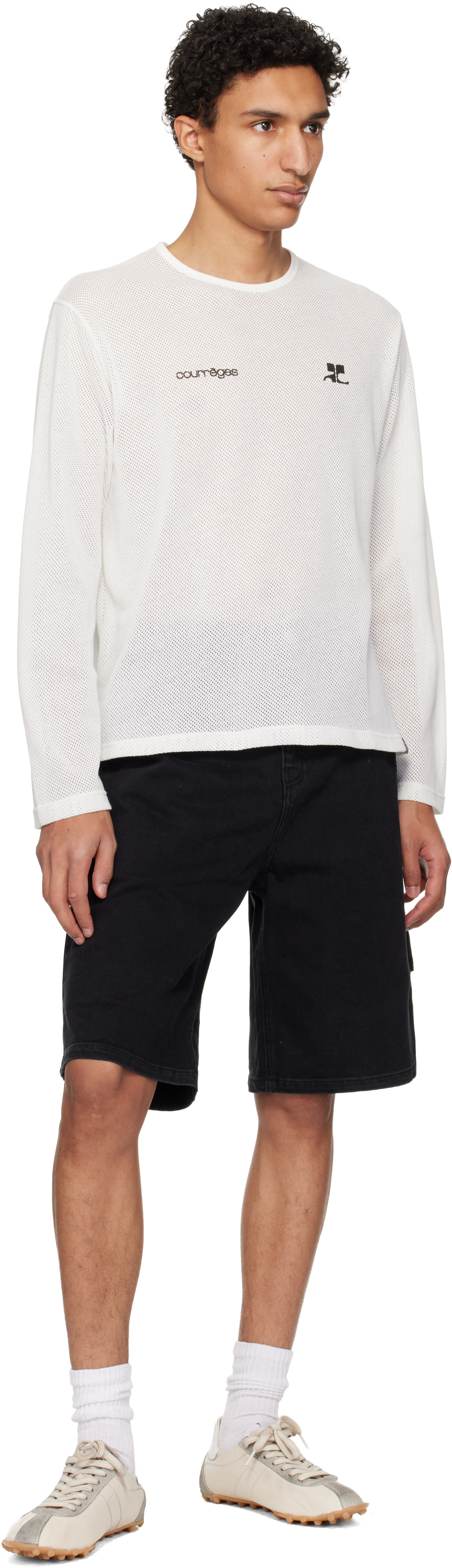 Courrèges - Short Hammer noir en denim