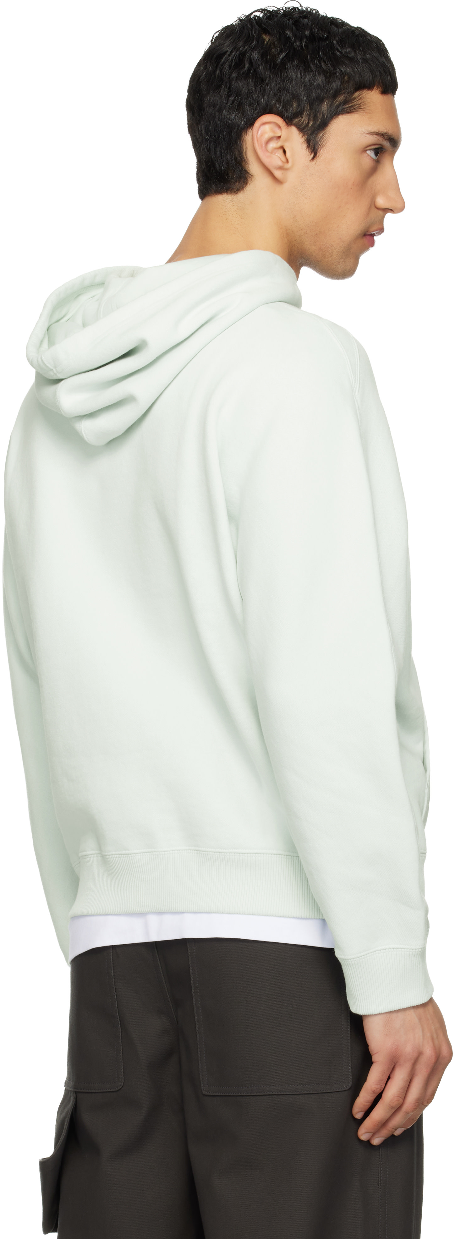 Courrèges - Pull à capuche surdimensionné vert