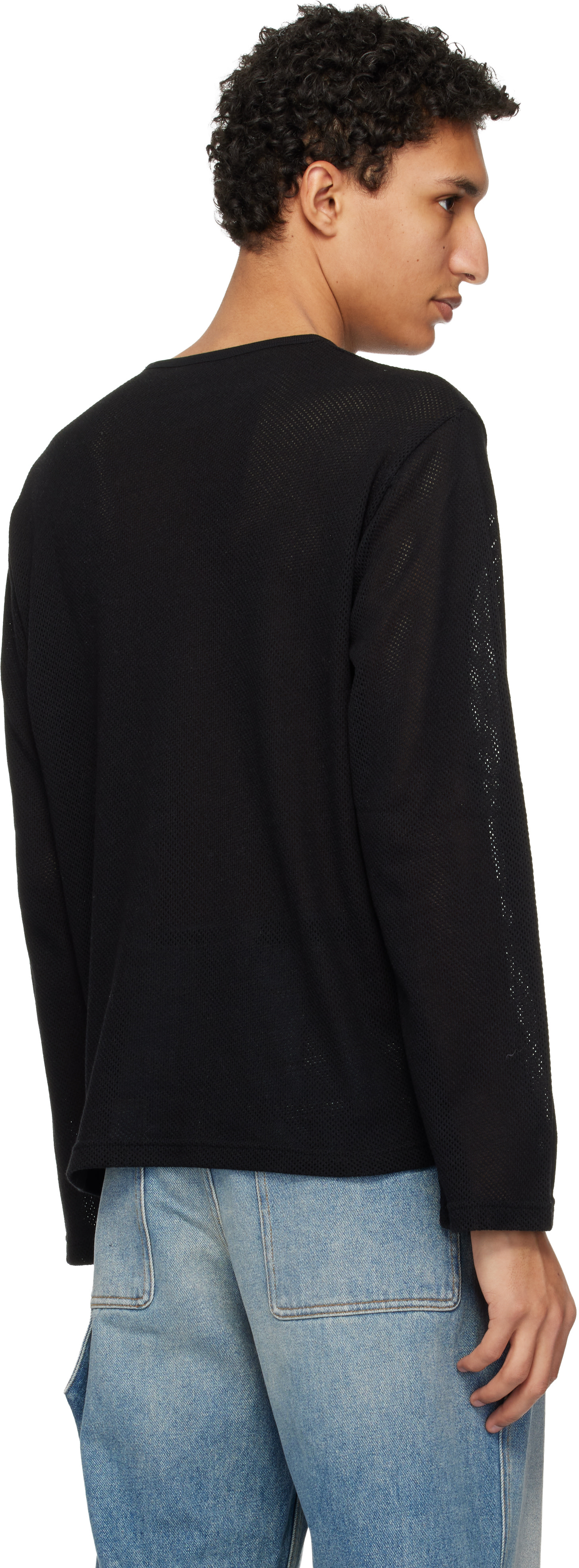 Courrèges - Black Printed Mesh T-shirt