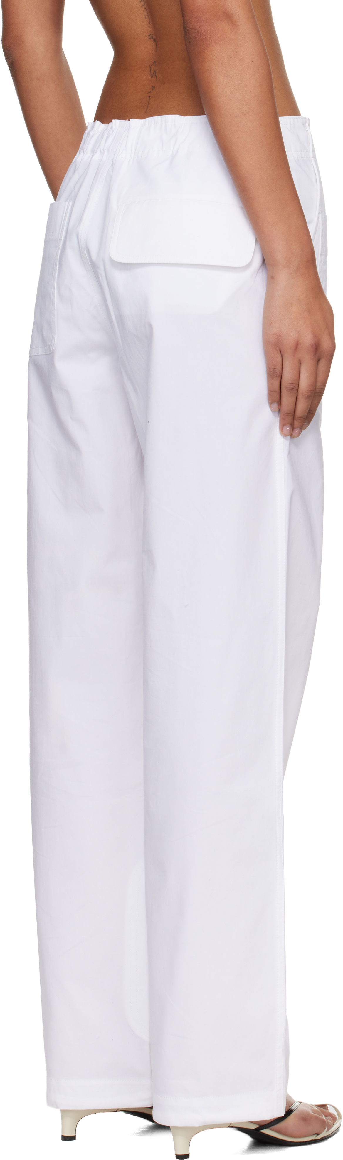 Victoria Beckham - Pantalon cargo blanc