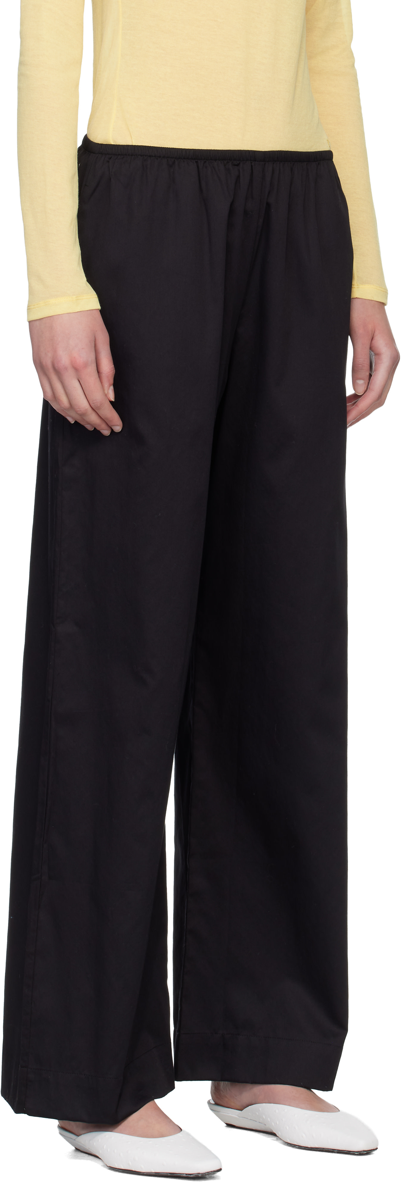 LESET: Black Yoko Pocket Trousers | SSENSE