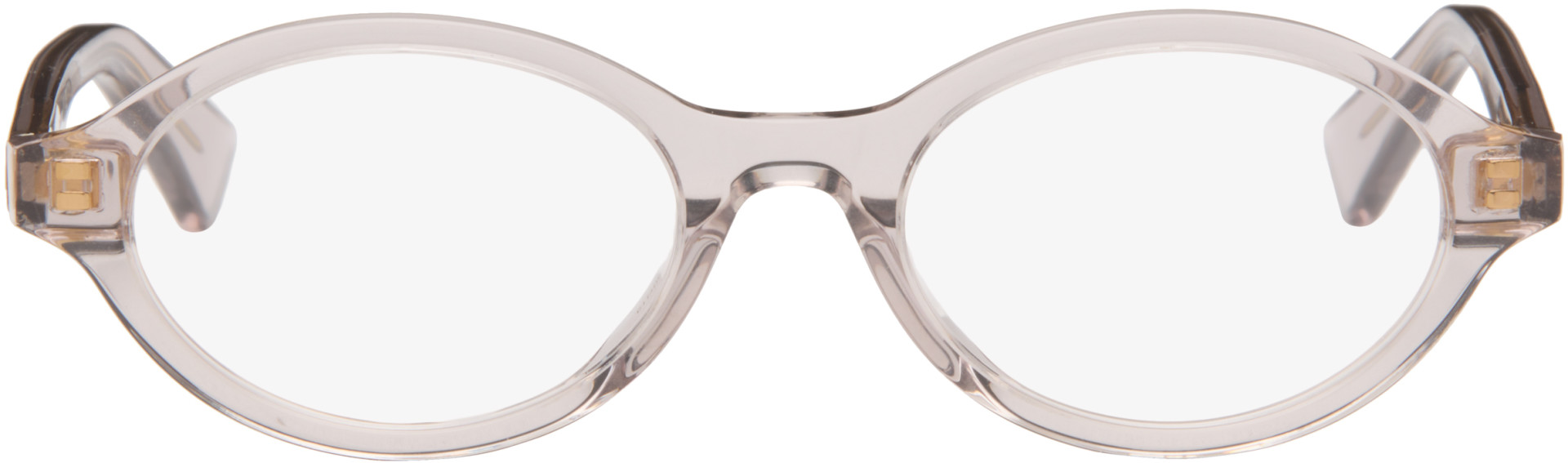 Bottega Veneta - Gray Triangle Stud Logo Glasses