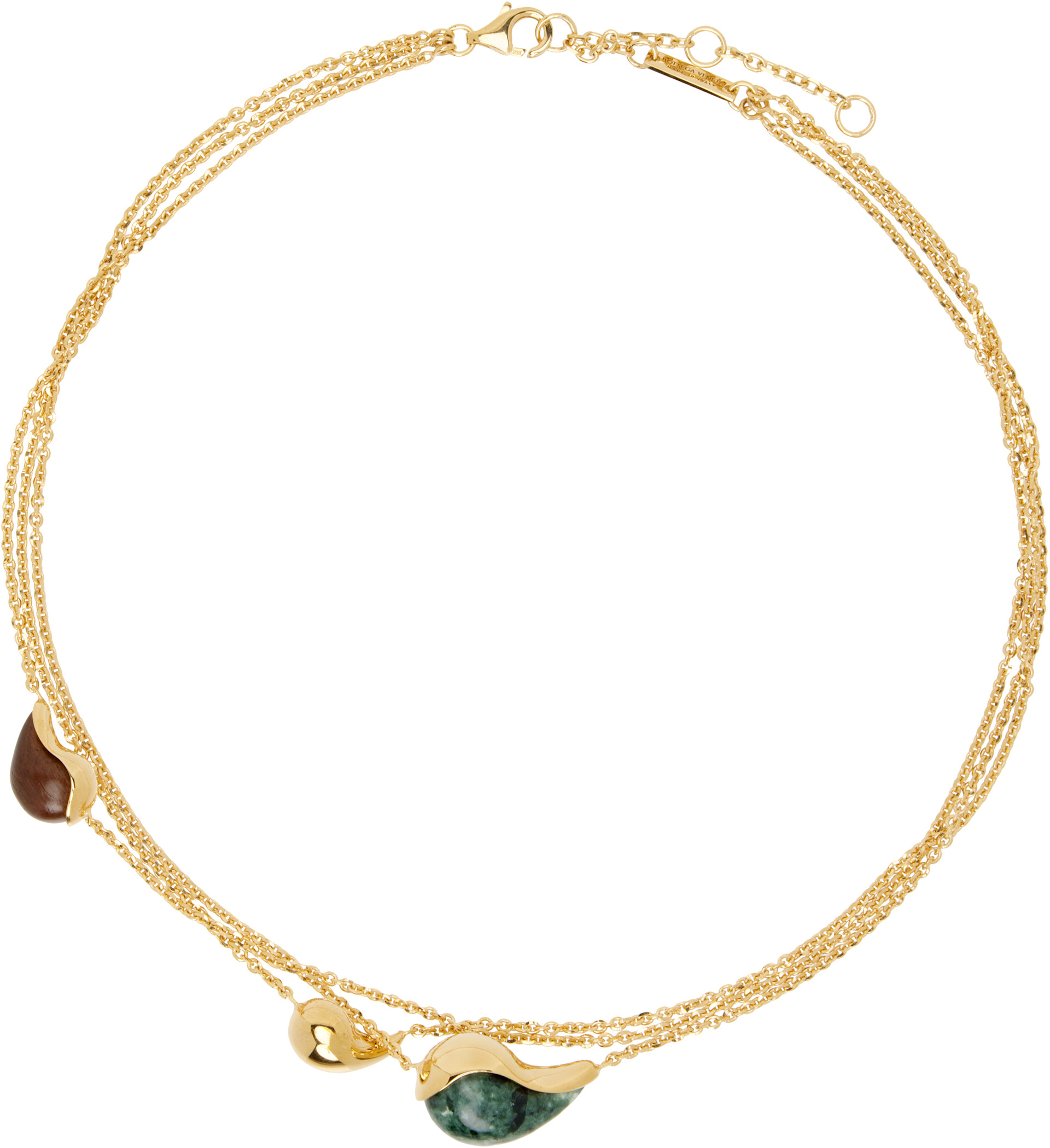 Bottega Veneta: Drop Marble Necklace | SSENSE