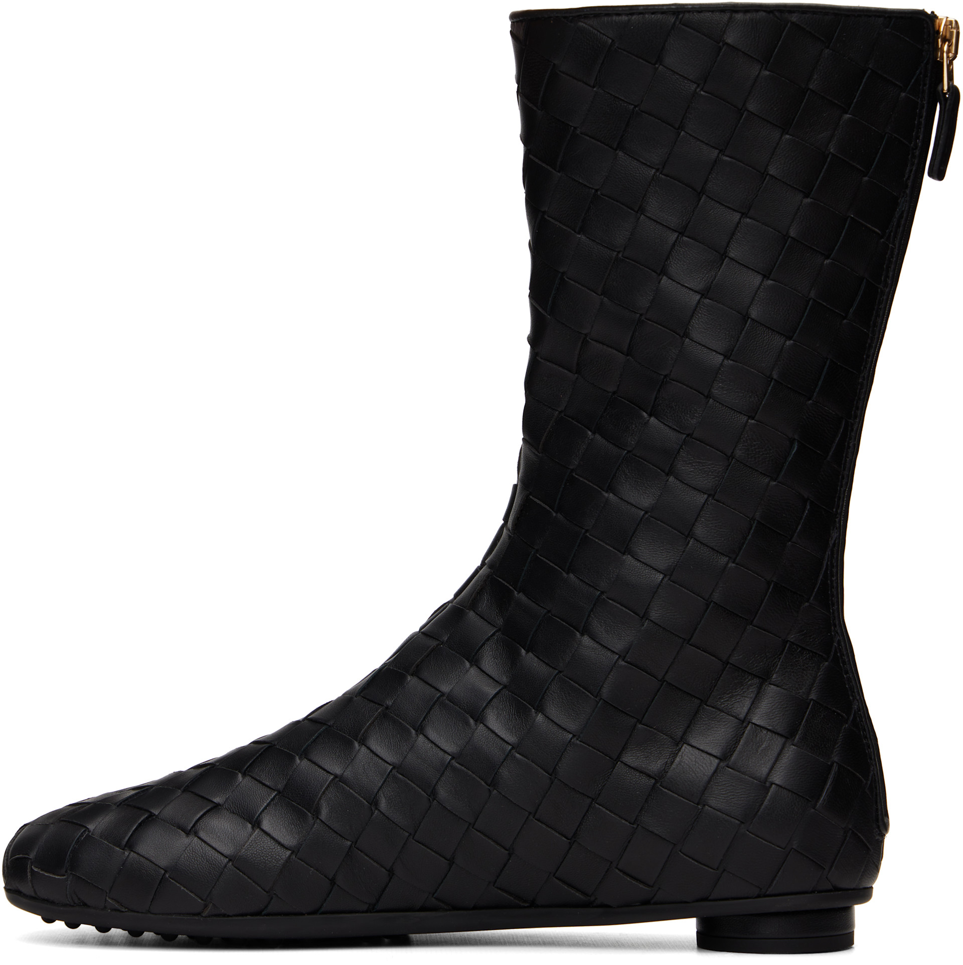 Bottega Veneta: Black Anatomic Boots | SSENSE