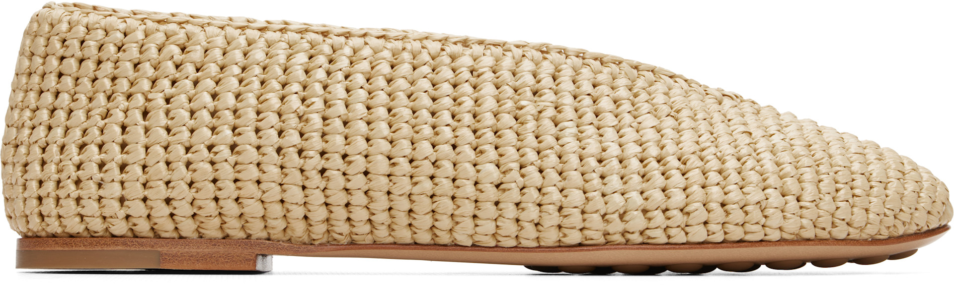 Bottega Veneta: ベージュ Rosa フラットシューズ | SSENSE 日本
