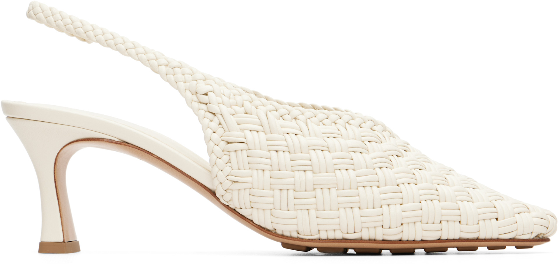 Bottega Veneta - Chaussures à talon Sofia blanc cassé