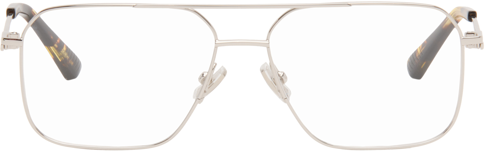 Bottega Veneta - シルバー Ribbon Split Optical Frame メガネ