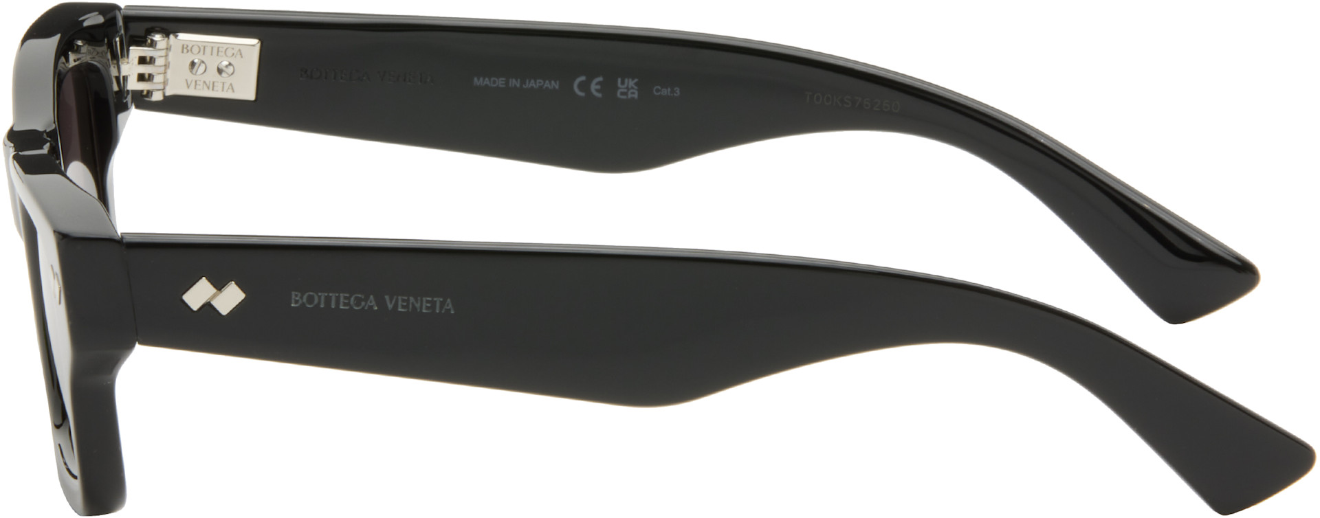 Bottega Veneta - 블랙 디지 스퀘어 선글라스