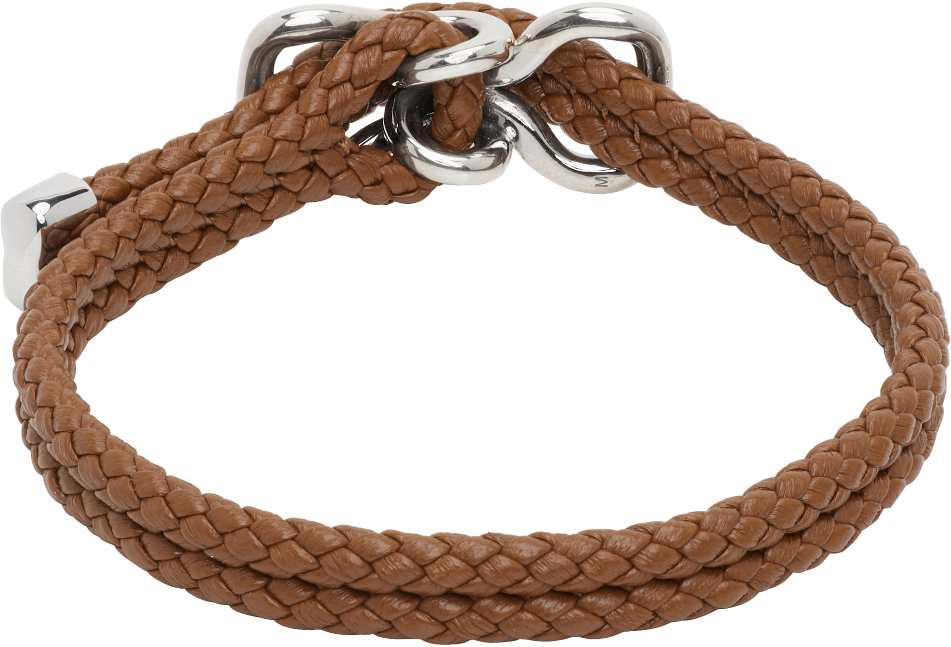 Bottega Veneta レザー ブレスレット ベージュ Bottega Veneta: Leather Bracelet | SSENSE