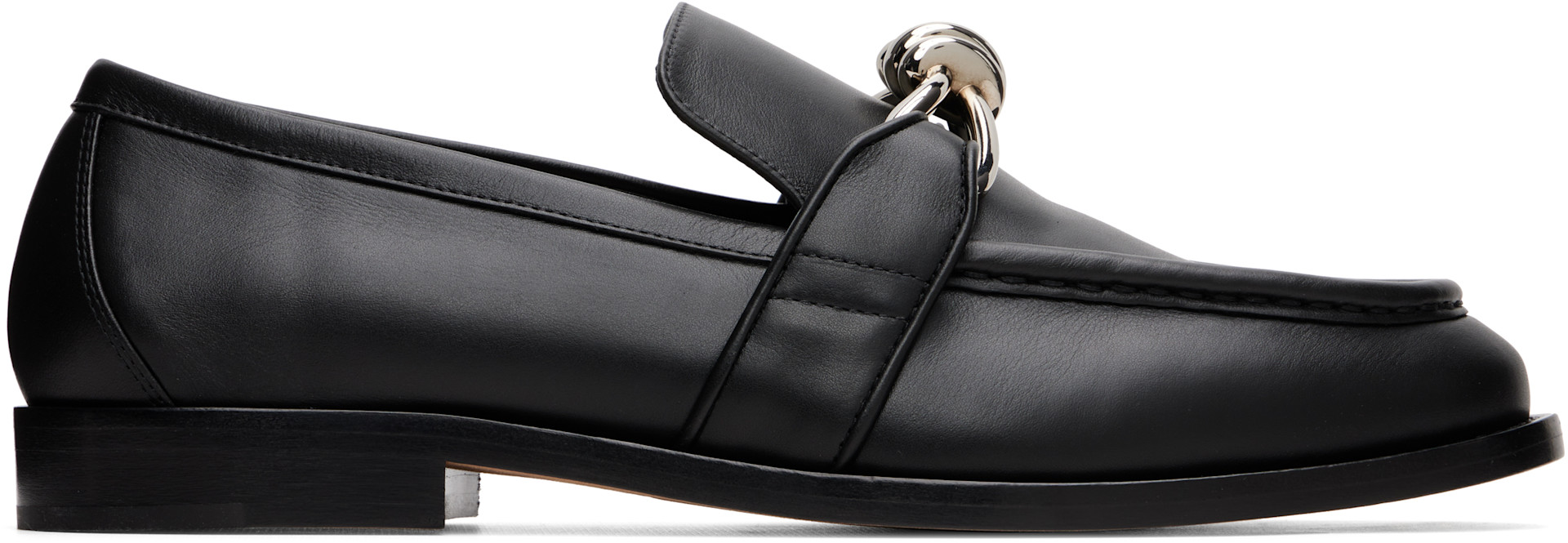 Bottega Veneta: ブラック Astaire ローファー | SSENSE 日本