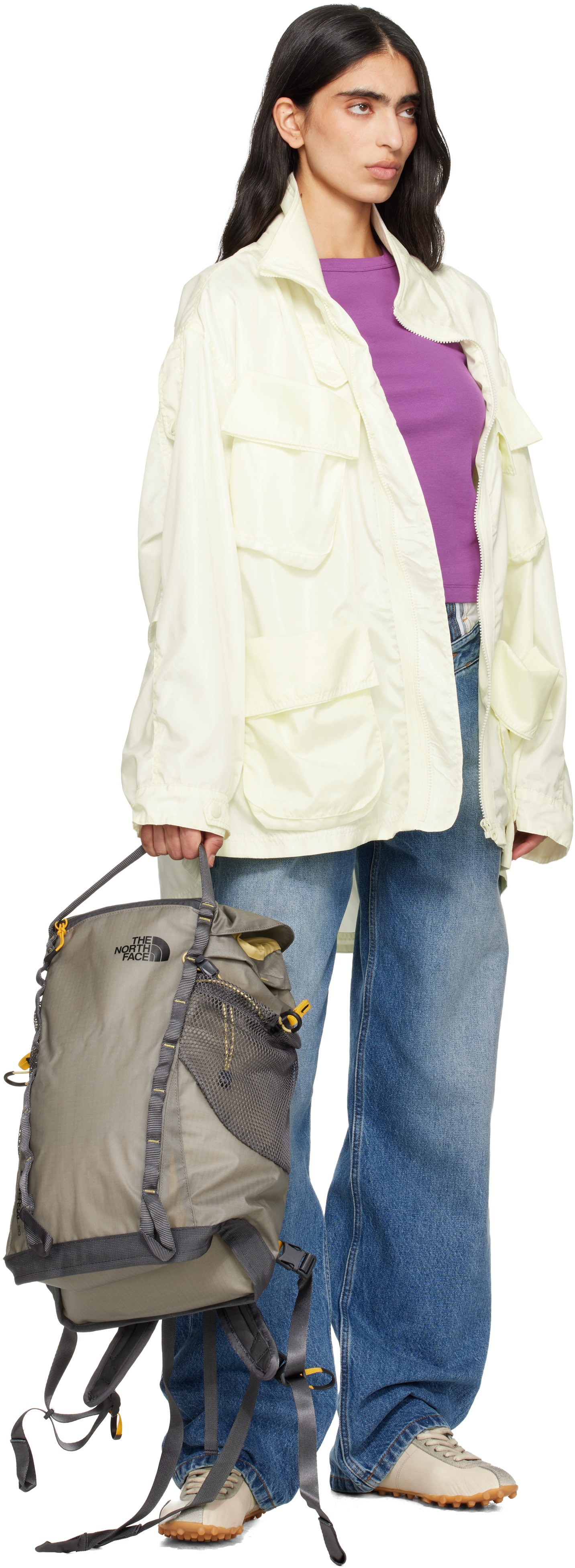 The North Face: Taupe Universal Day Backpack | SSENSE Canada