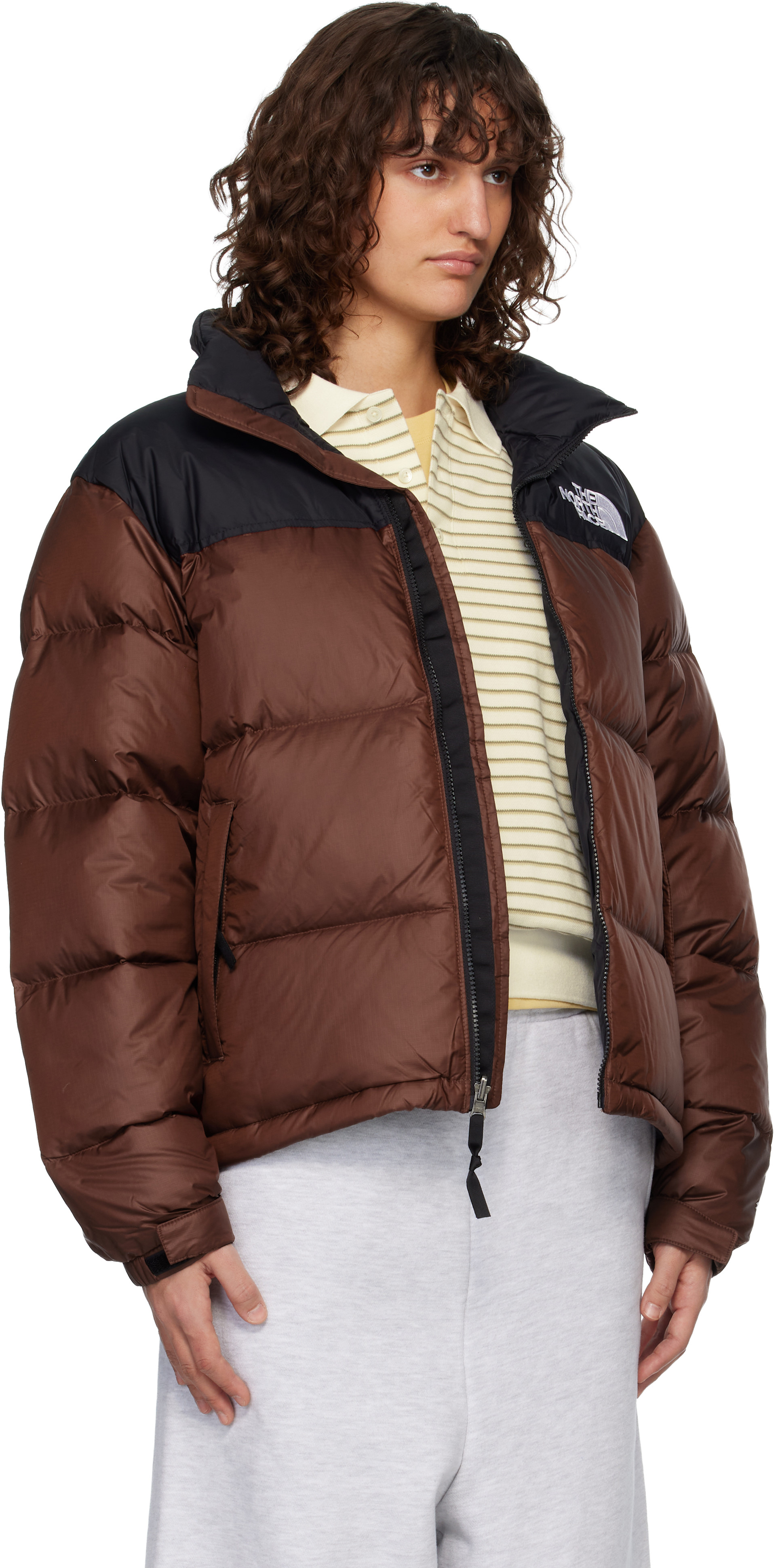 The North Face: Brown 1996 Retro Nuptse Down Jacket | SSENSE Italy